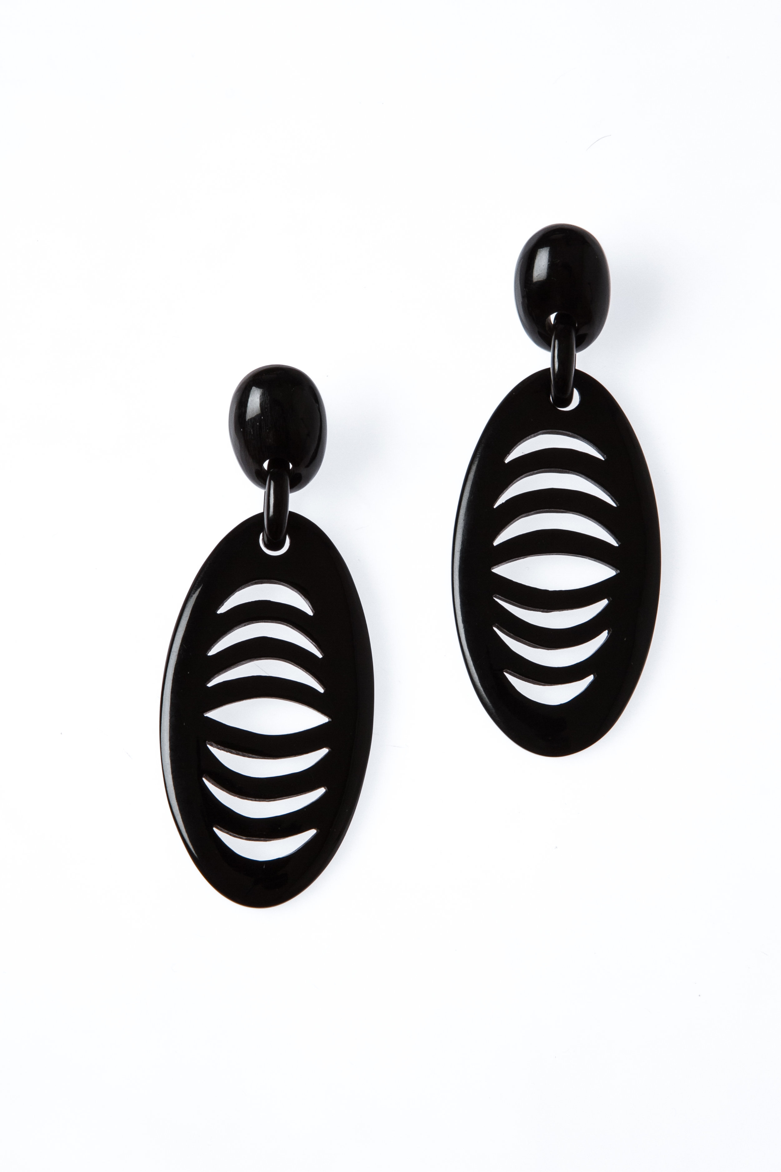Geometric Horn Drop Earrings