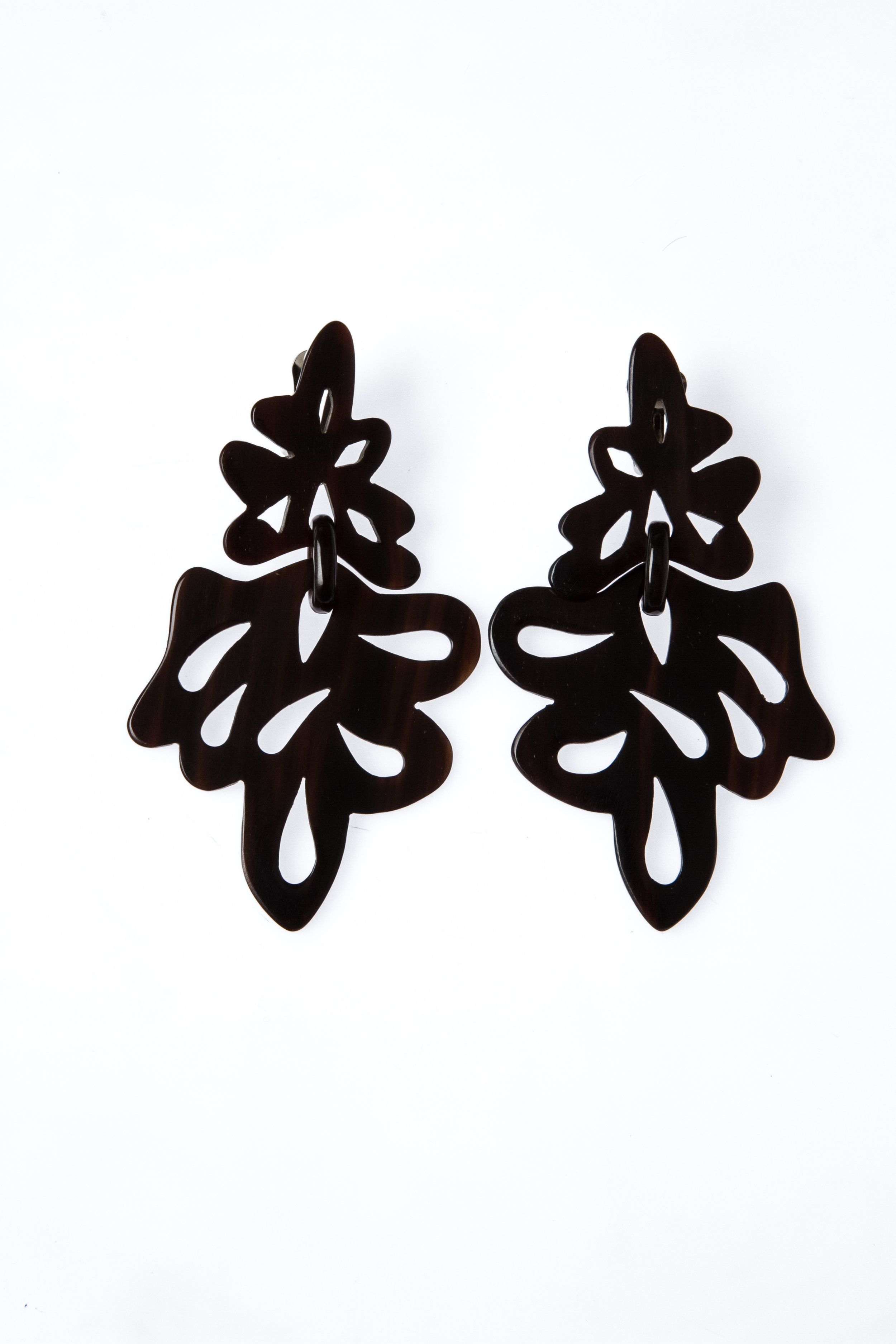 Floral Horn Drop Earrings