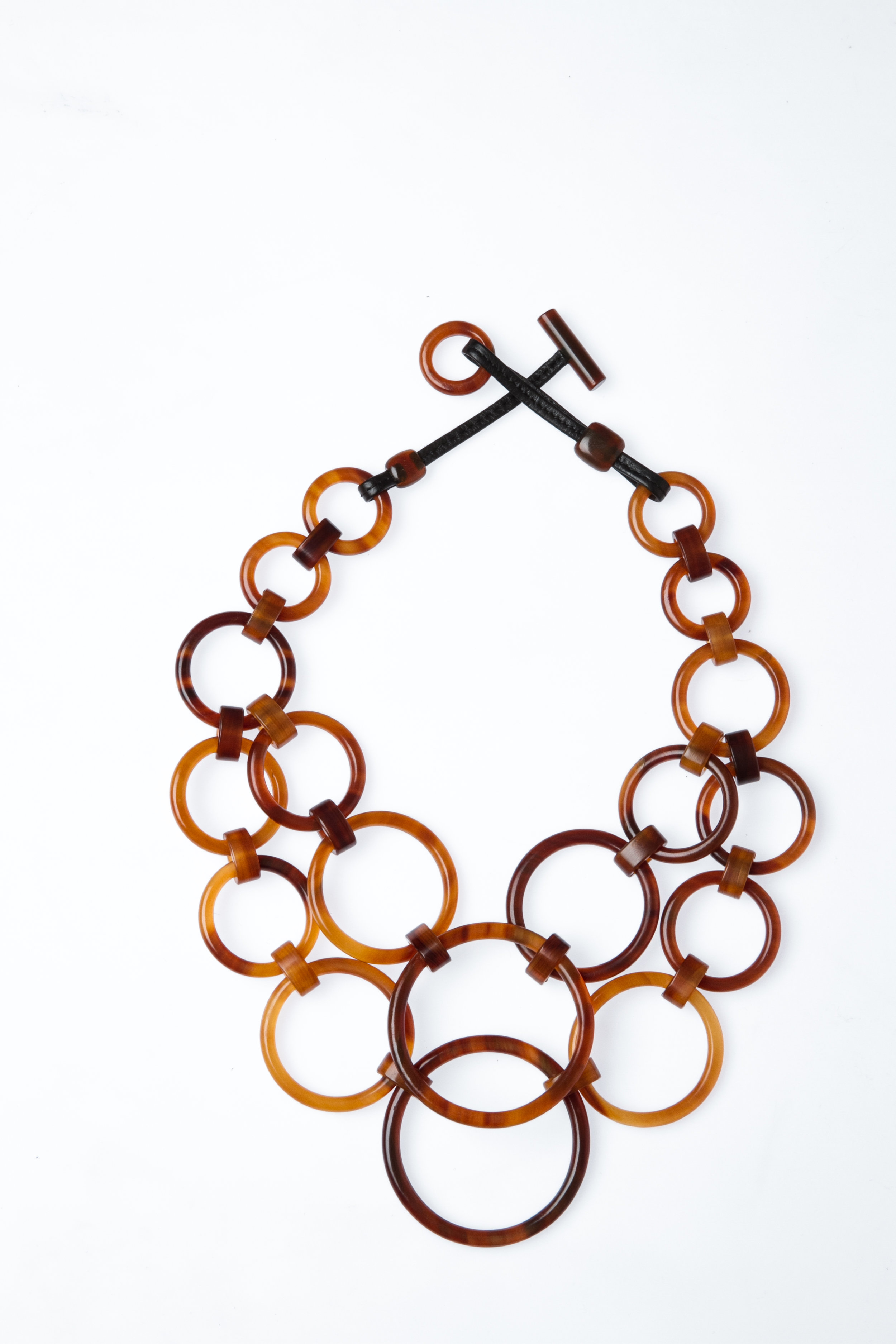 Multi-Circle Light Horn Necklace