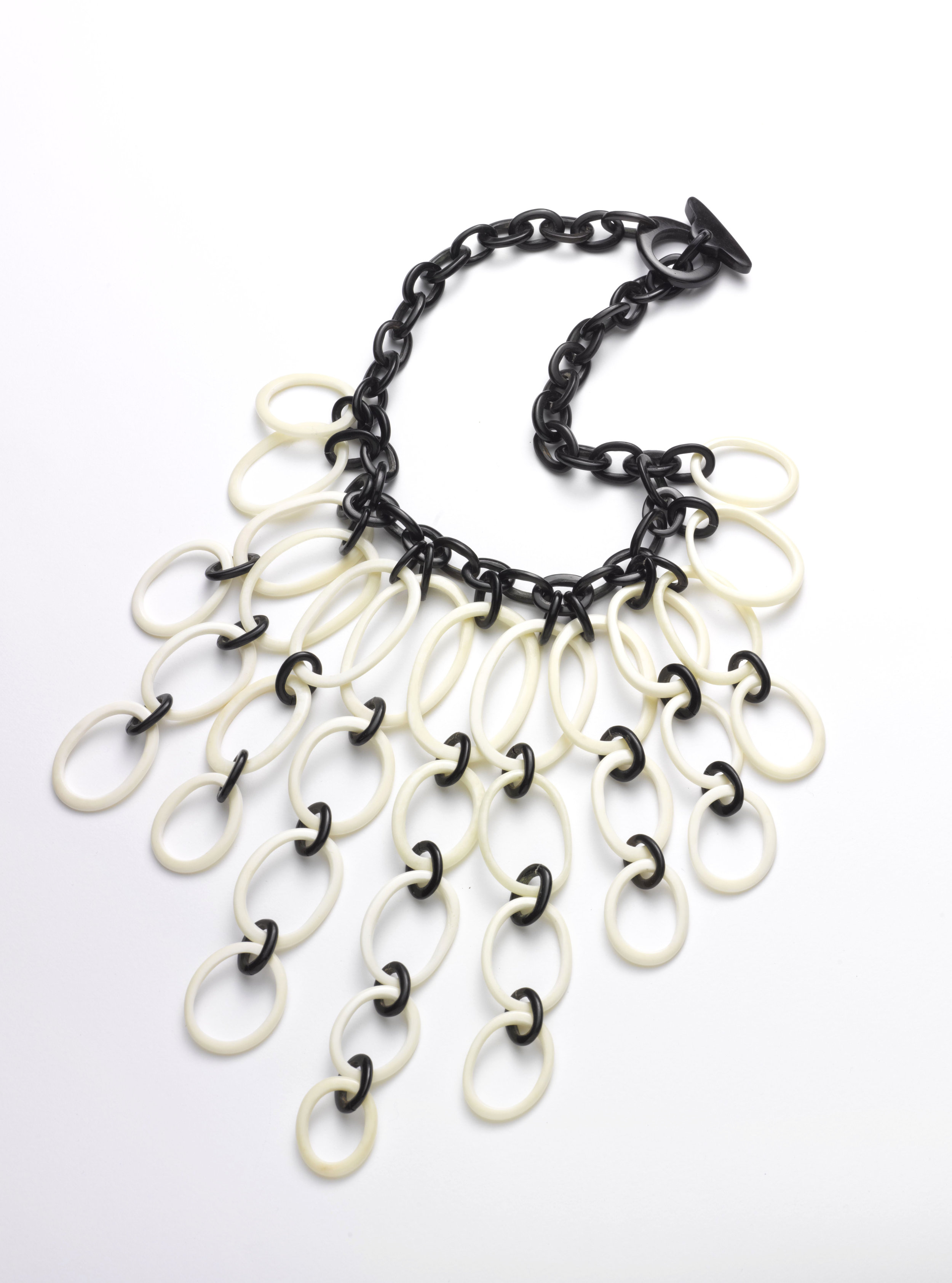 Circle Bone Bib Necklace