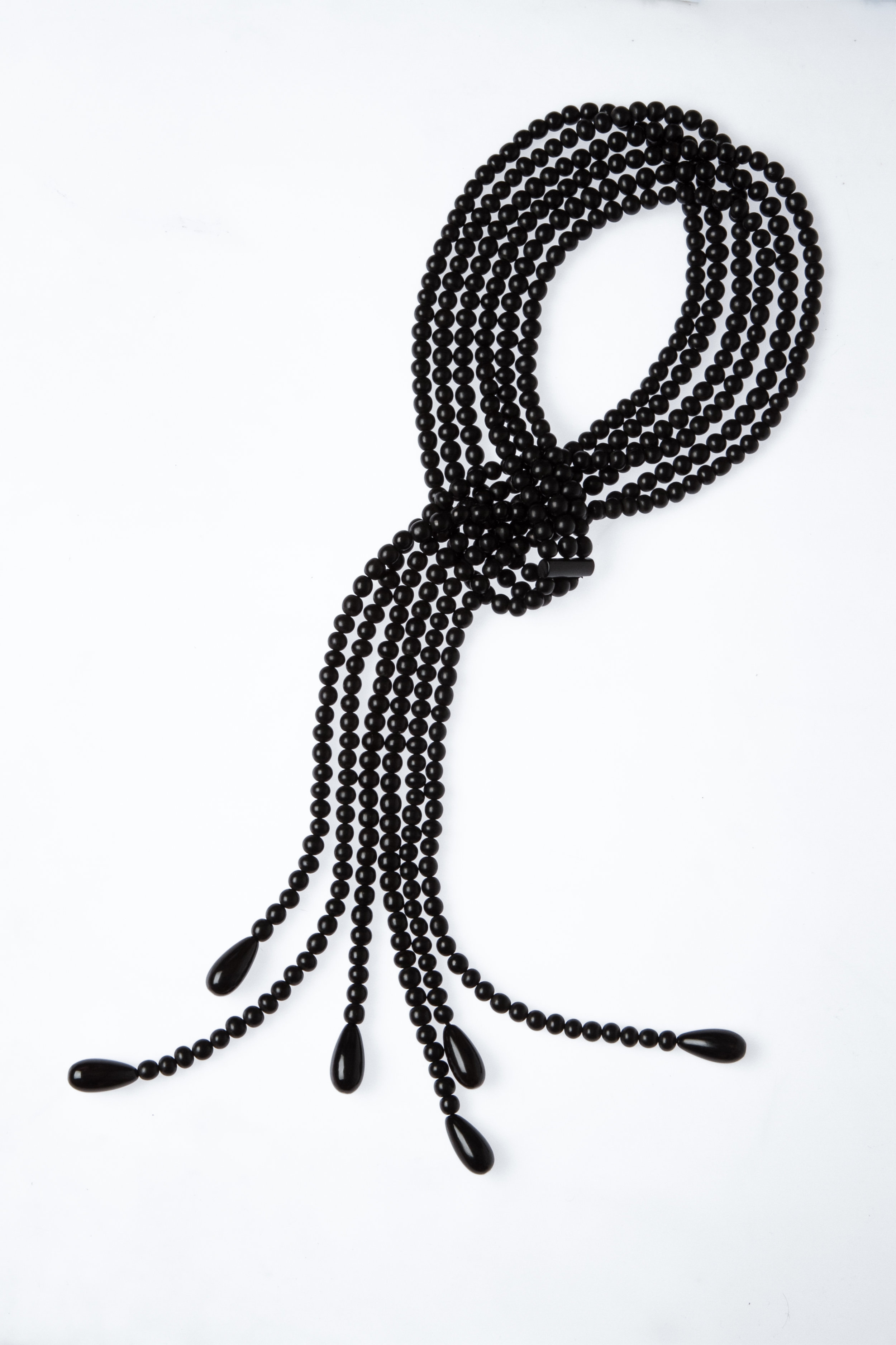 Multi-Strand Horn Lariat Necklace