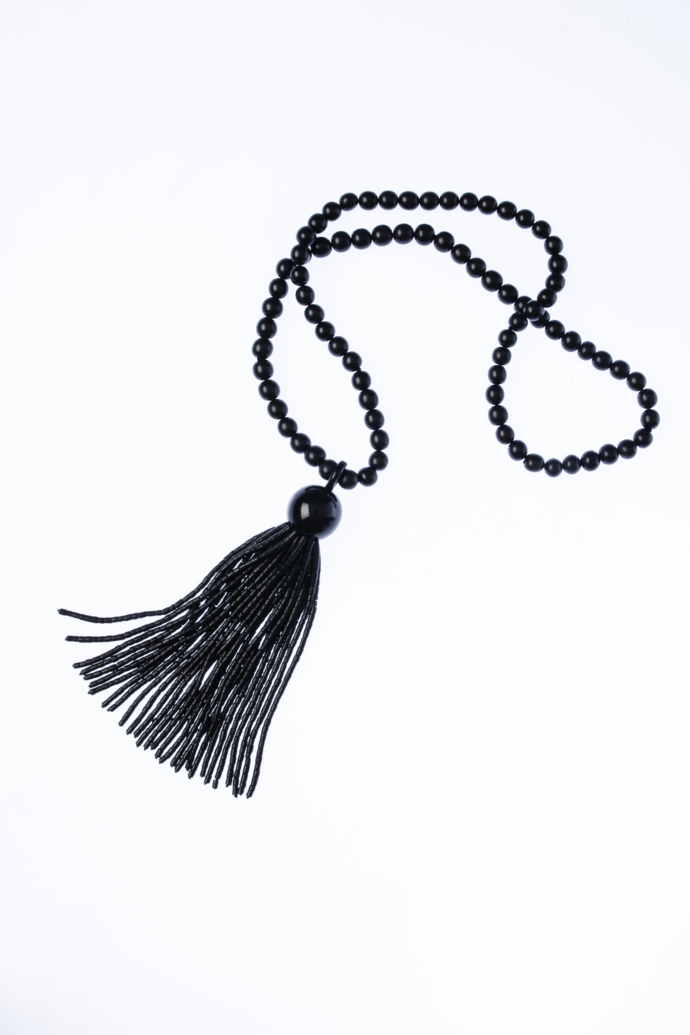 Black Horn Tassel Necklace
