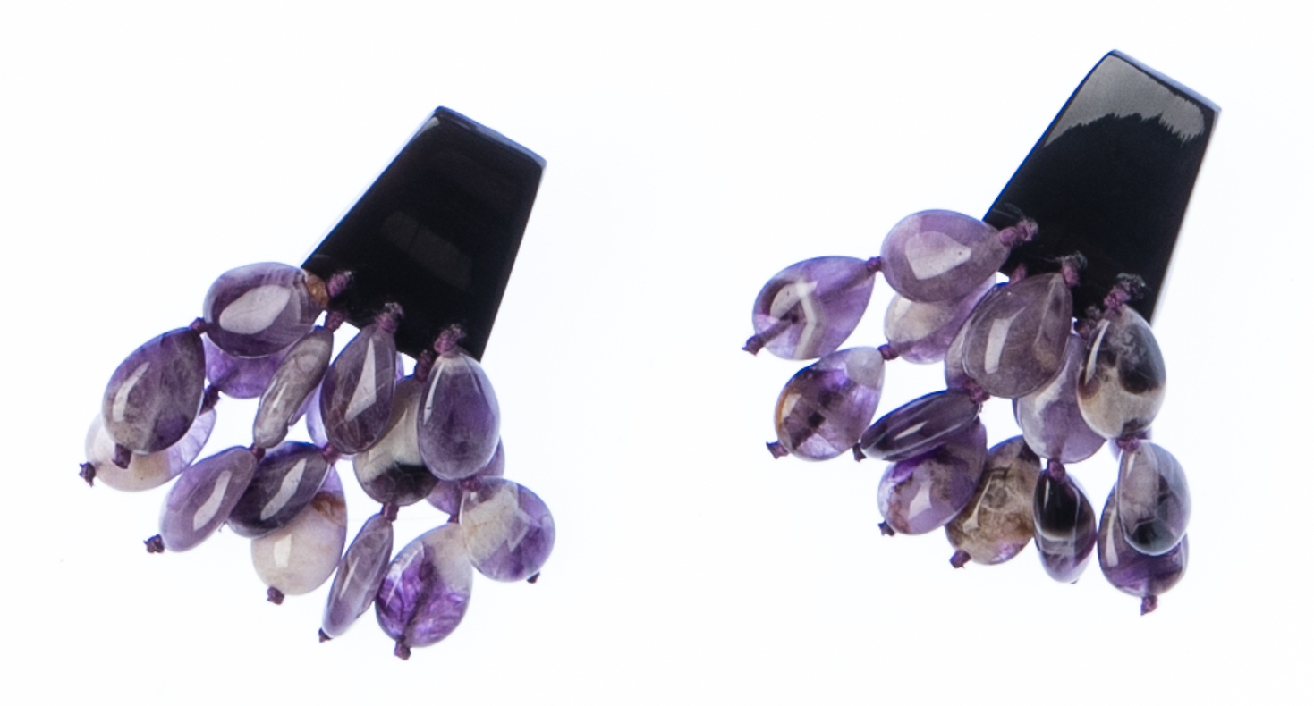 Amethyst Fringe Earrings