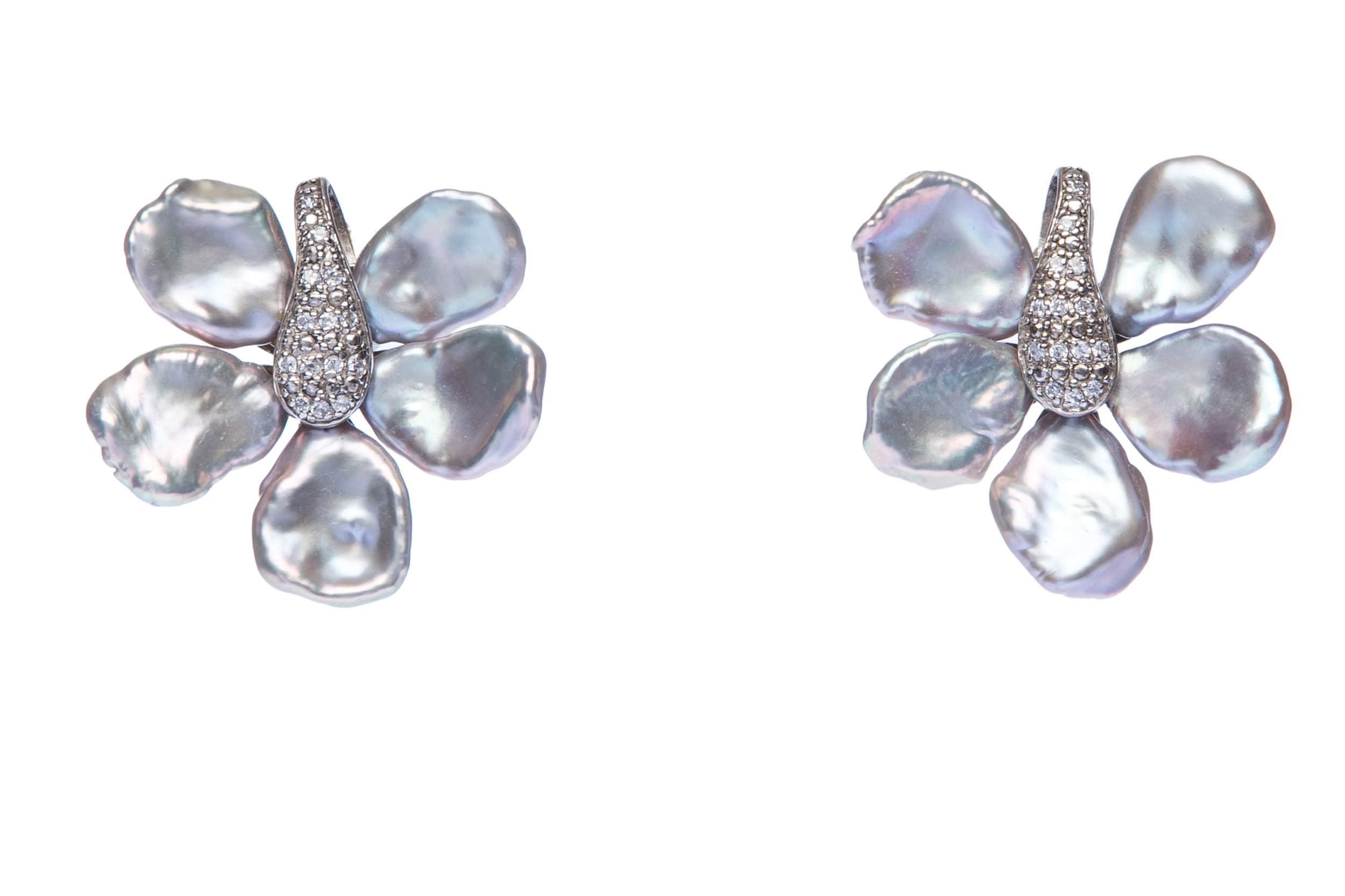 Keshi Pearl Floral Earrings