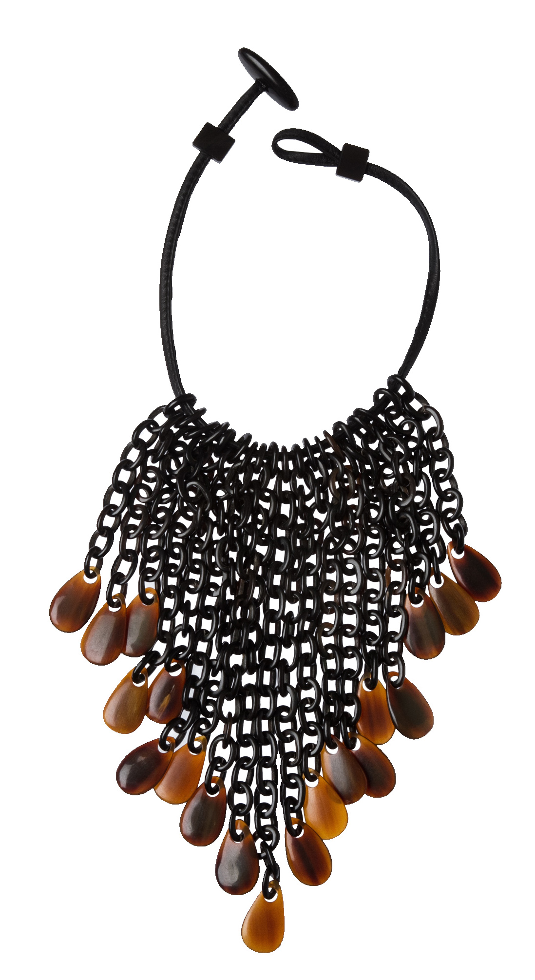 Horn Chain Bib Necklace