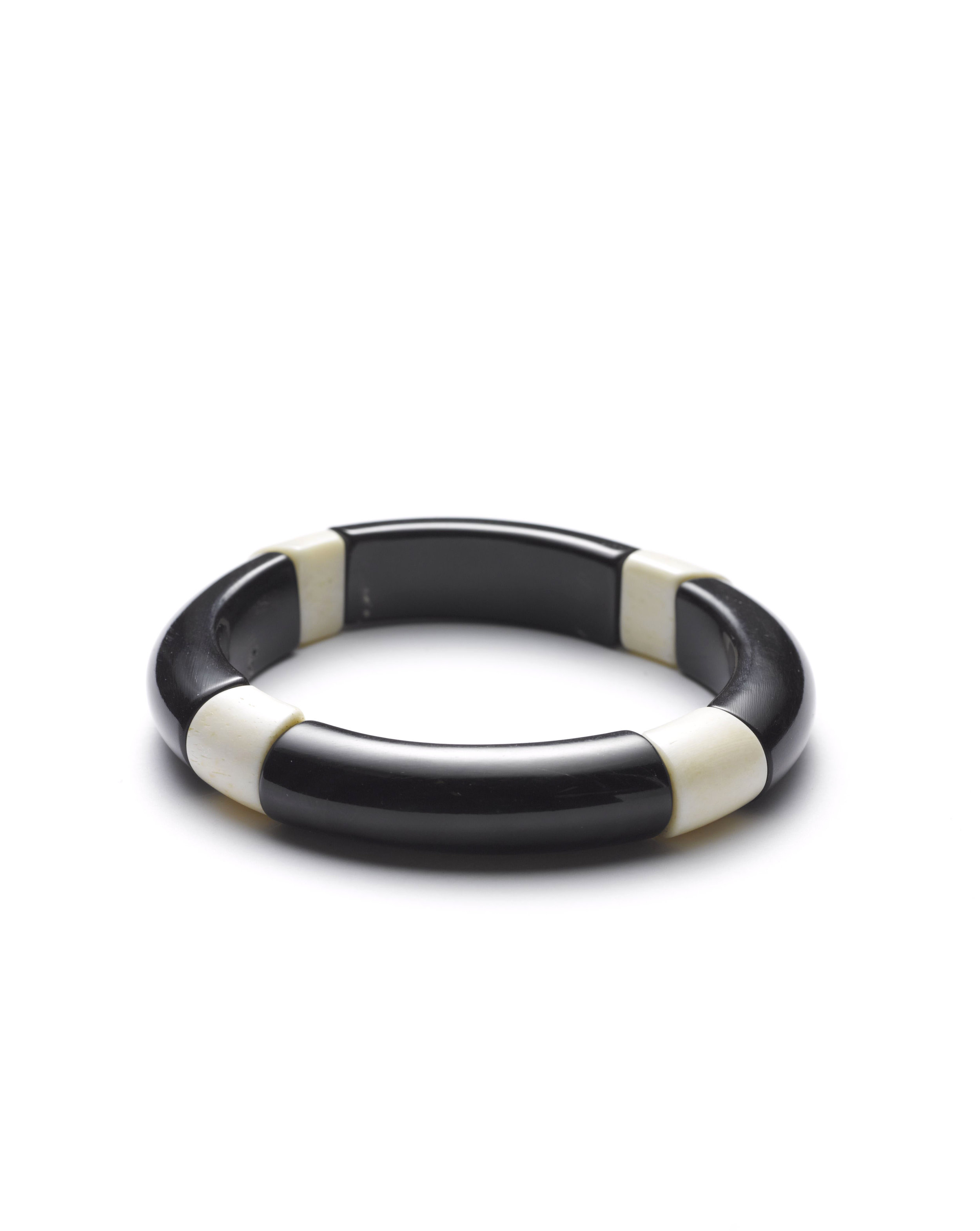 Circular Horn & Bone Bangle
