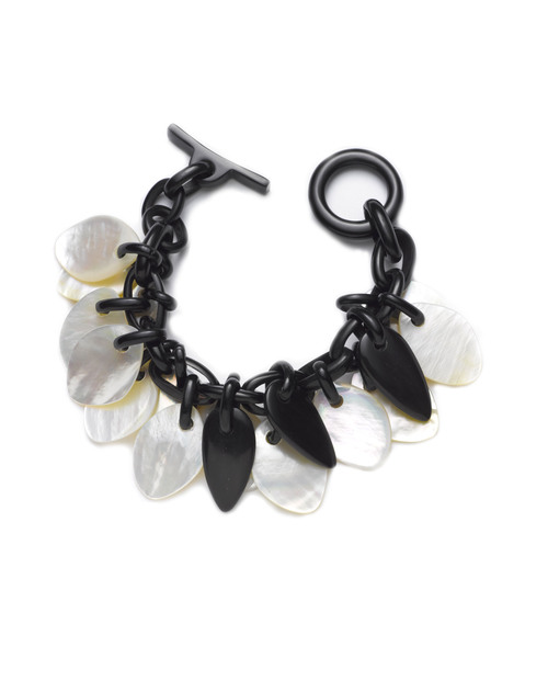 Horn & Mother of Pearl Petal Bracelet