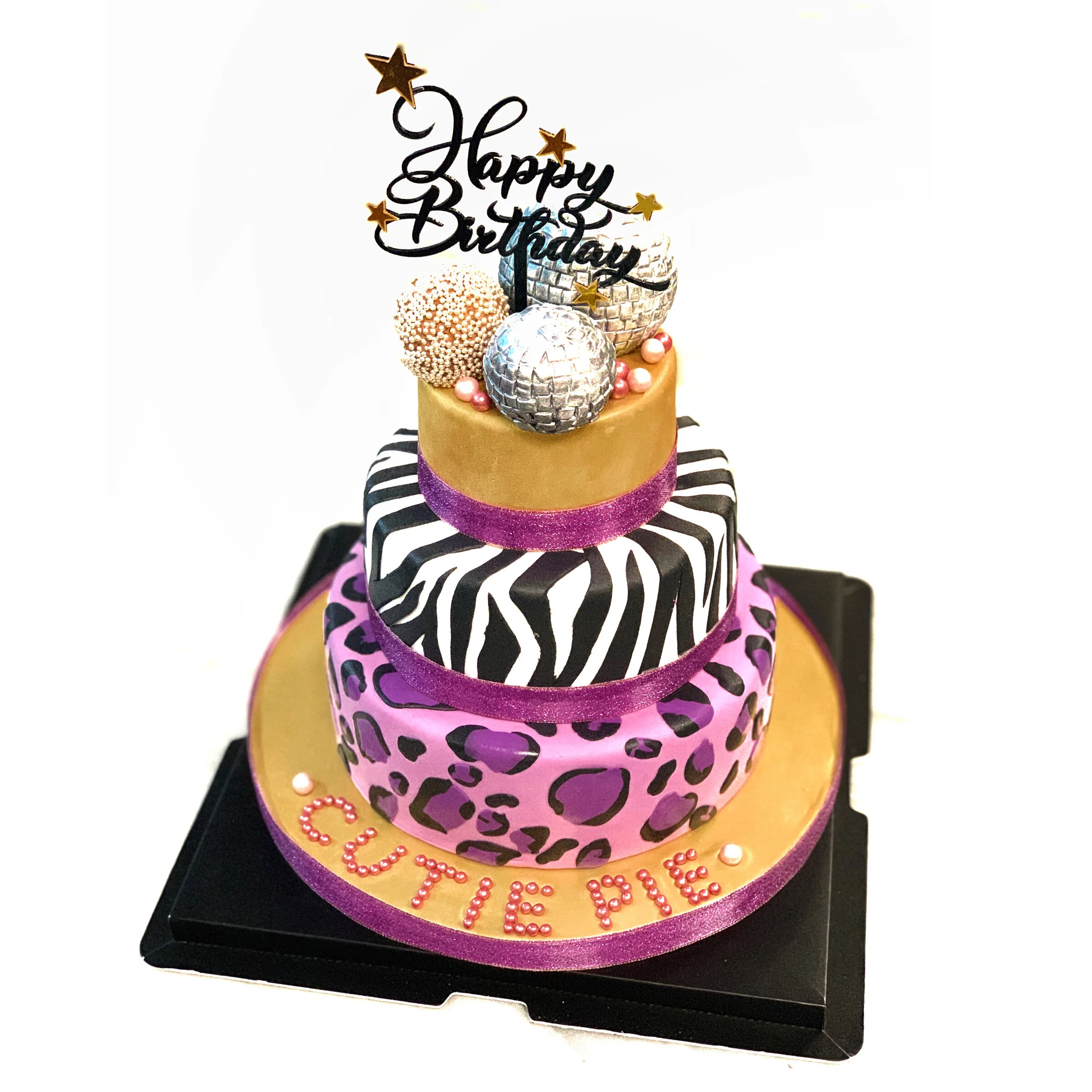 Jungle Disco Themed Birthday Cake