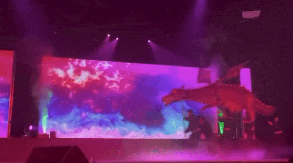 Shrek Dragon Puppet in Flight. 5 Puppeteers move masterfully in unison, bringing the Shrek Dragon to Life.