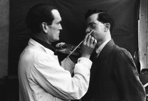 Derwent Wood, at the Masks for Facial Disfigurement Department, at London Hospital