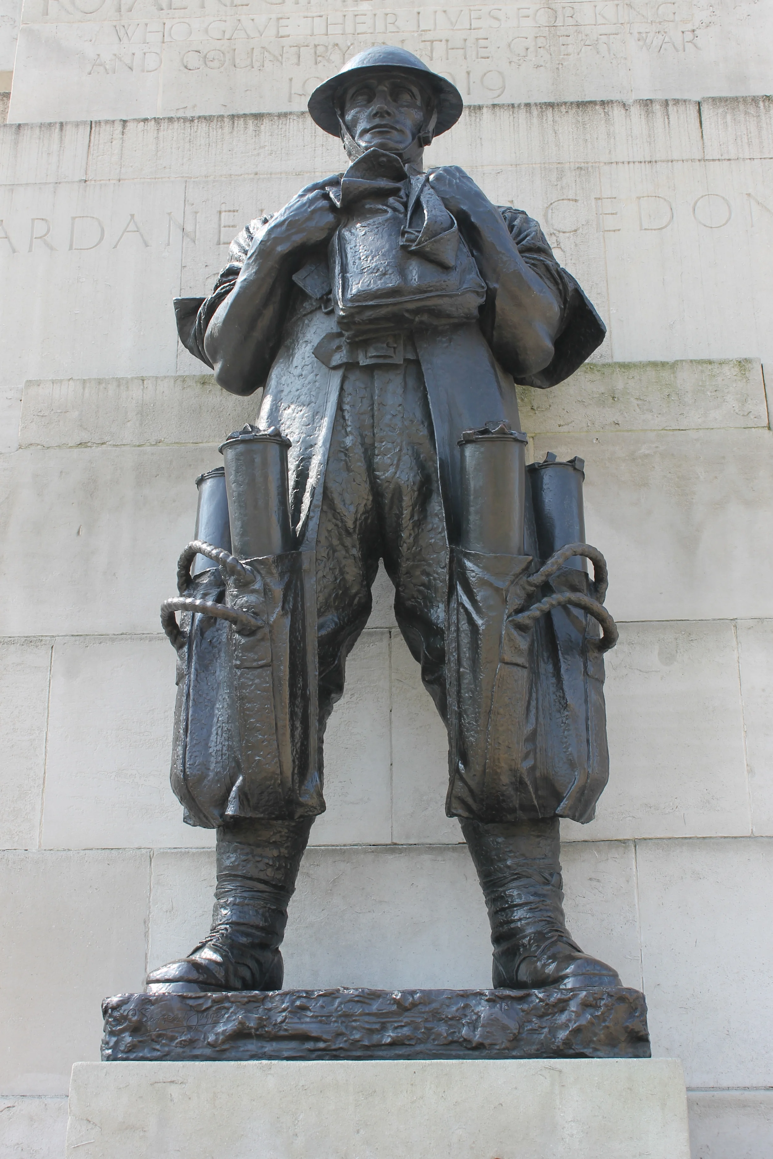 Royal Artillery Memorial. Detail: Shell carrier. Jagger, 1921-25