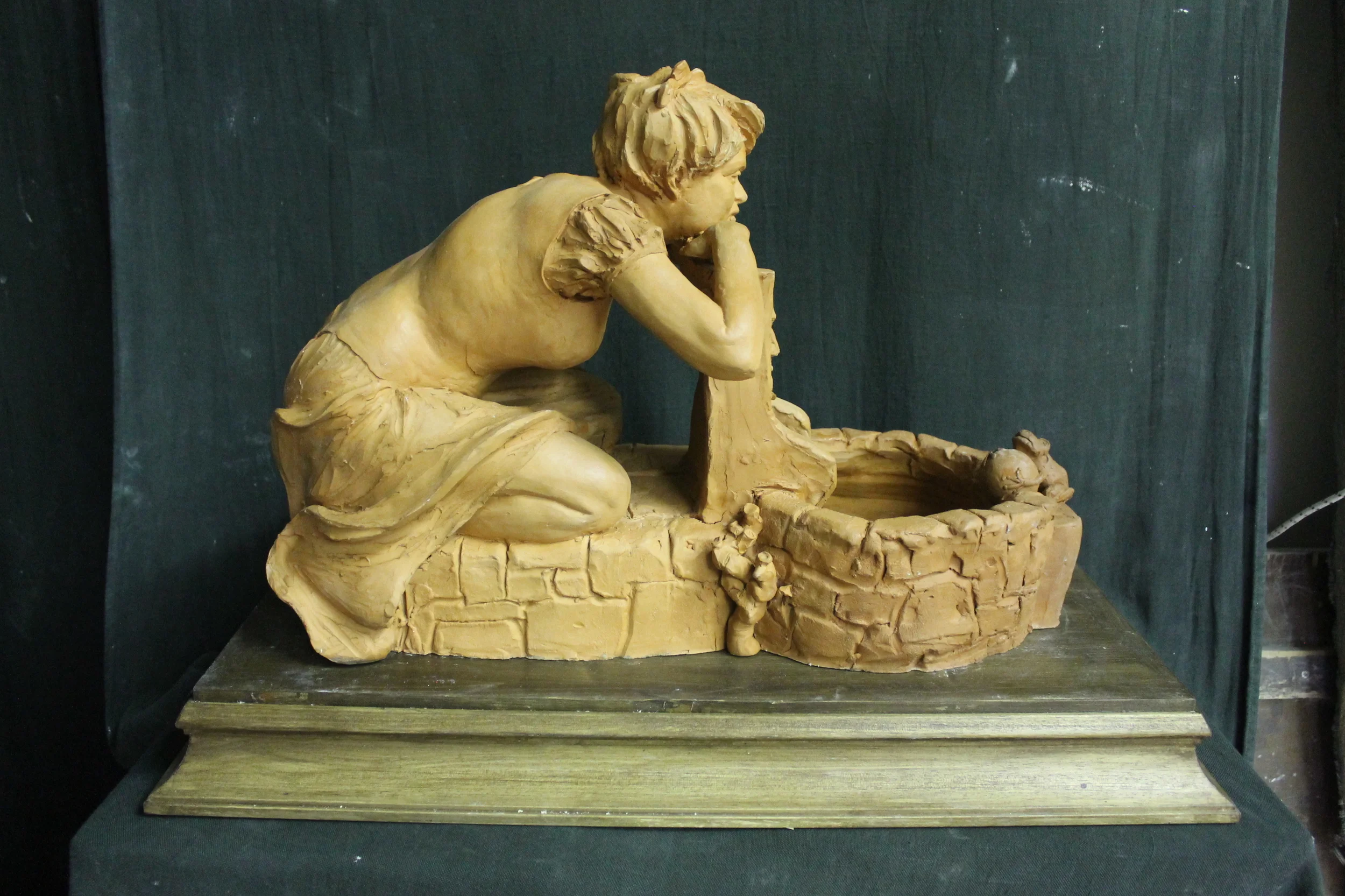 The Frog Prince - terracotta cast from press mold