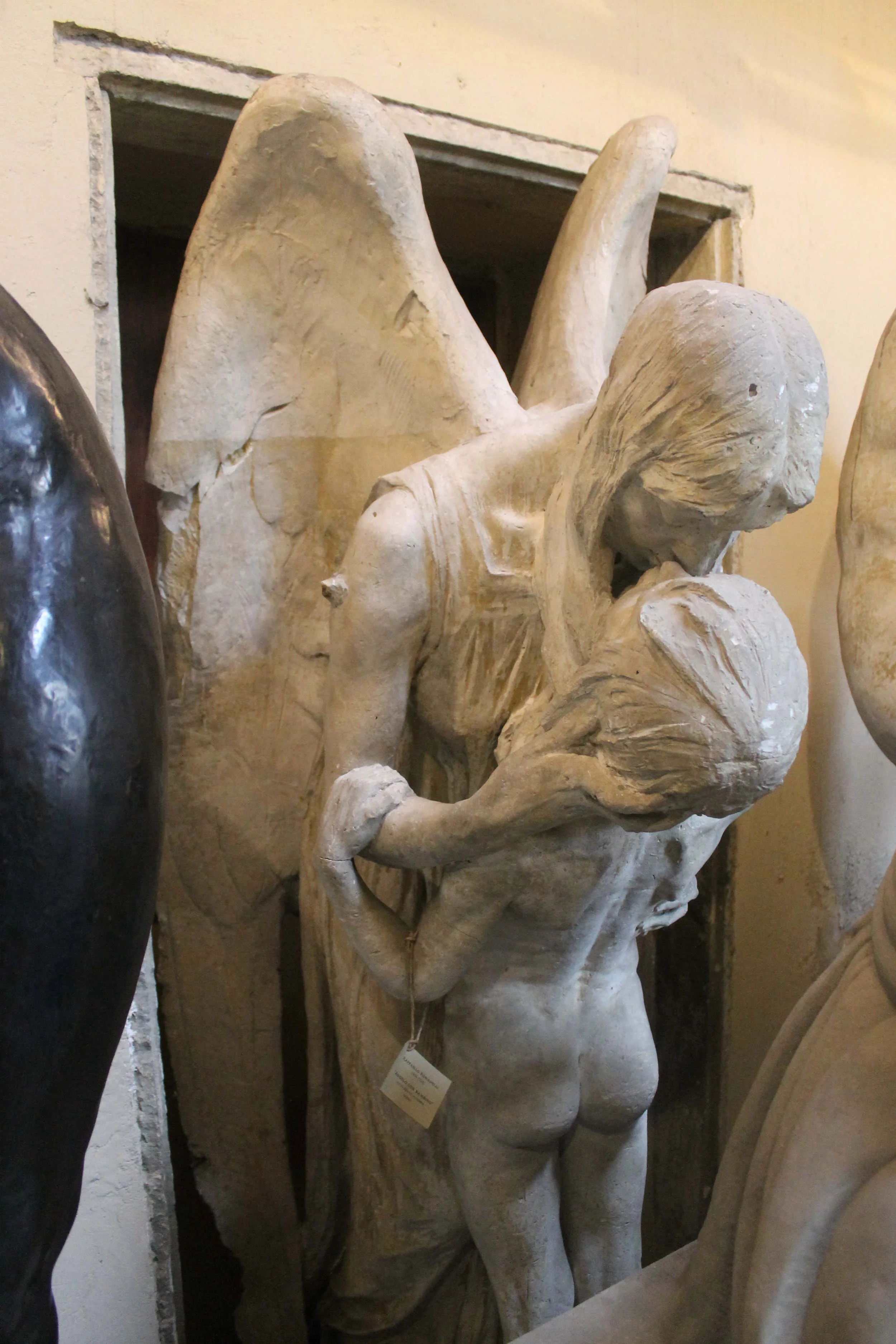 Raffaello Romanelli - Funerary angel (plaster)