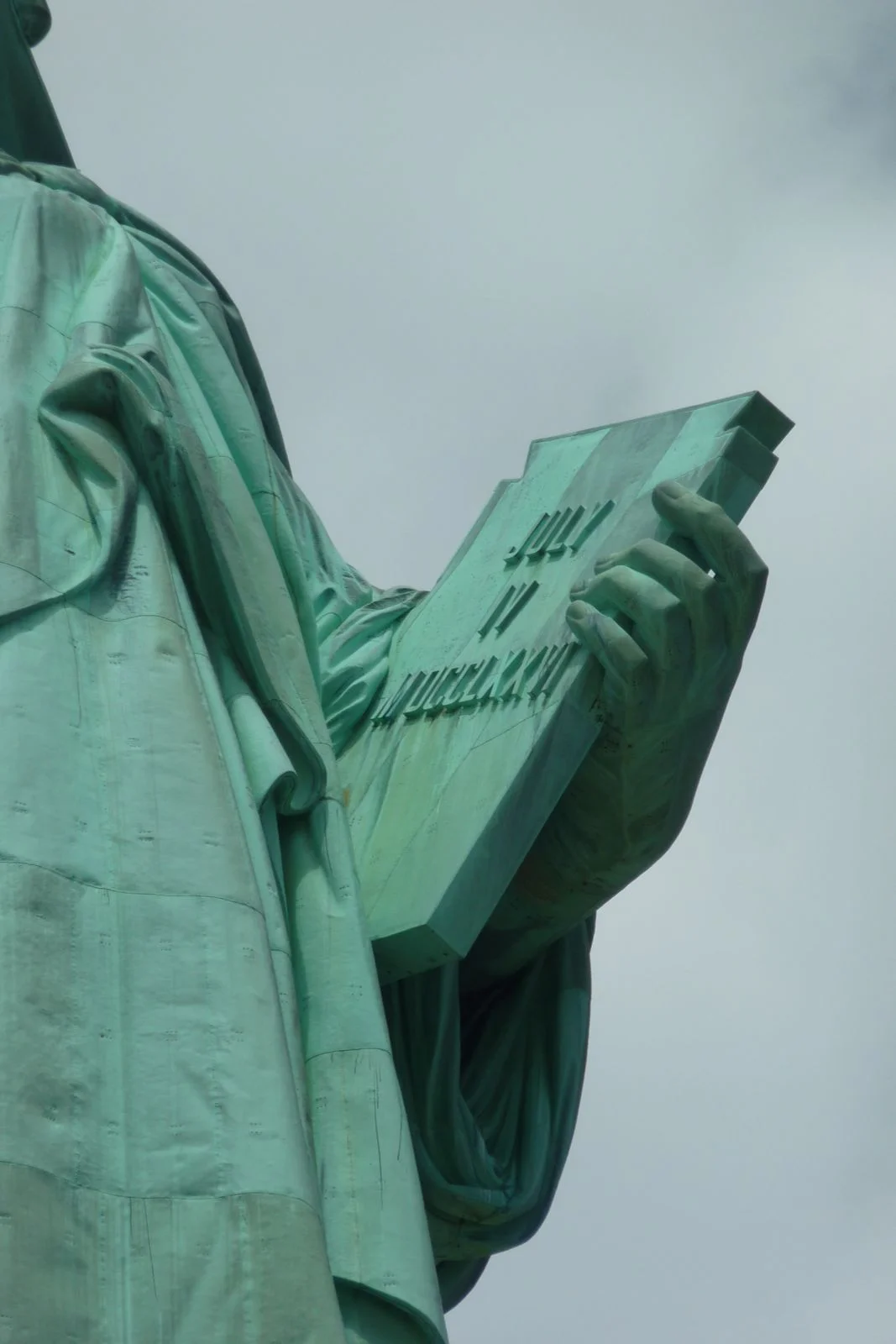 Liberty Enlightening the world - Detail of tablet.