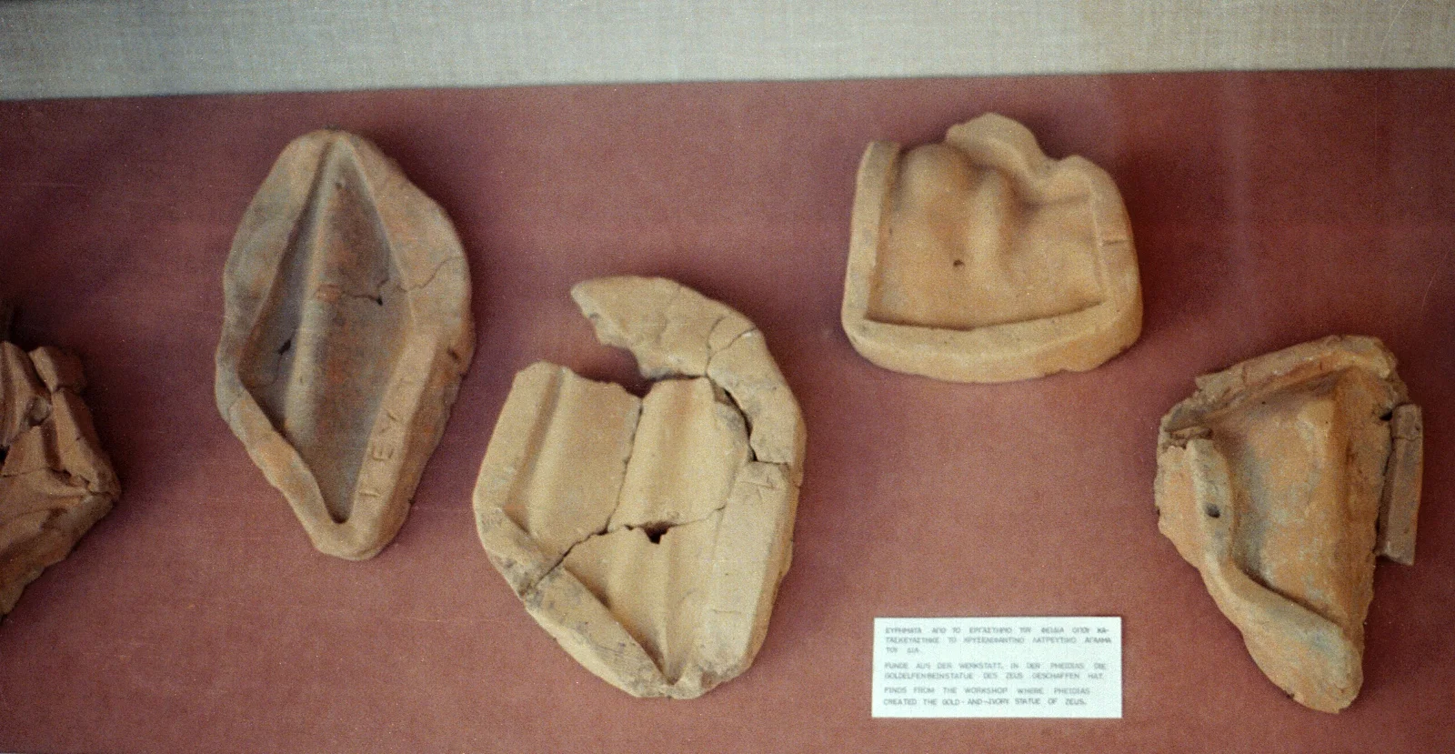 Terracotta molds found at the workshop of Phidias, at Olympia