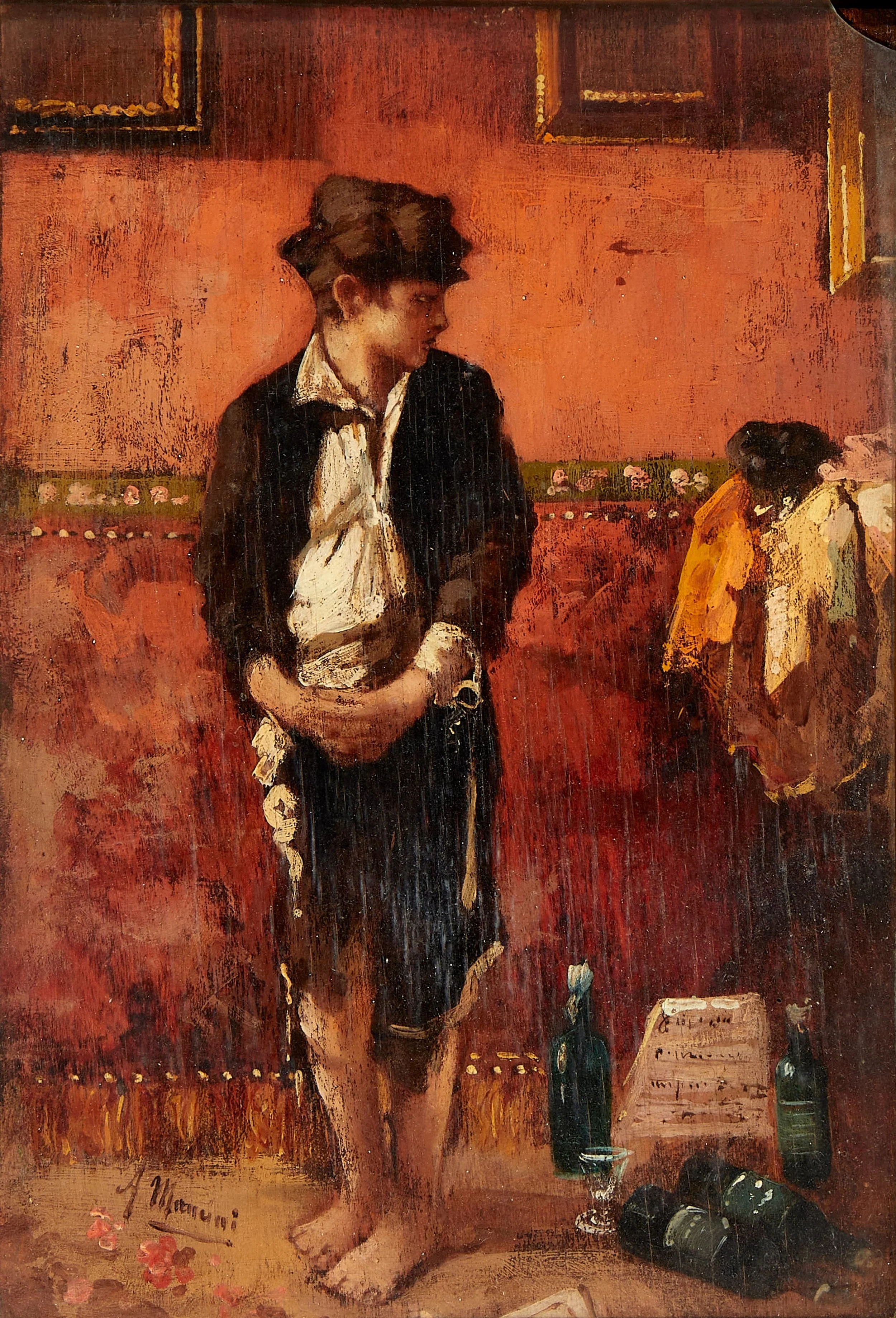 The Urchin. Antonio Mancini, 1868