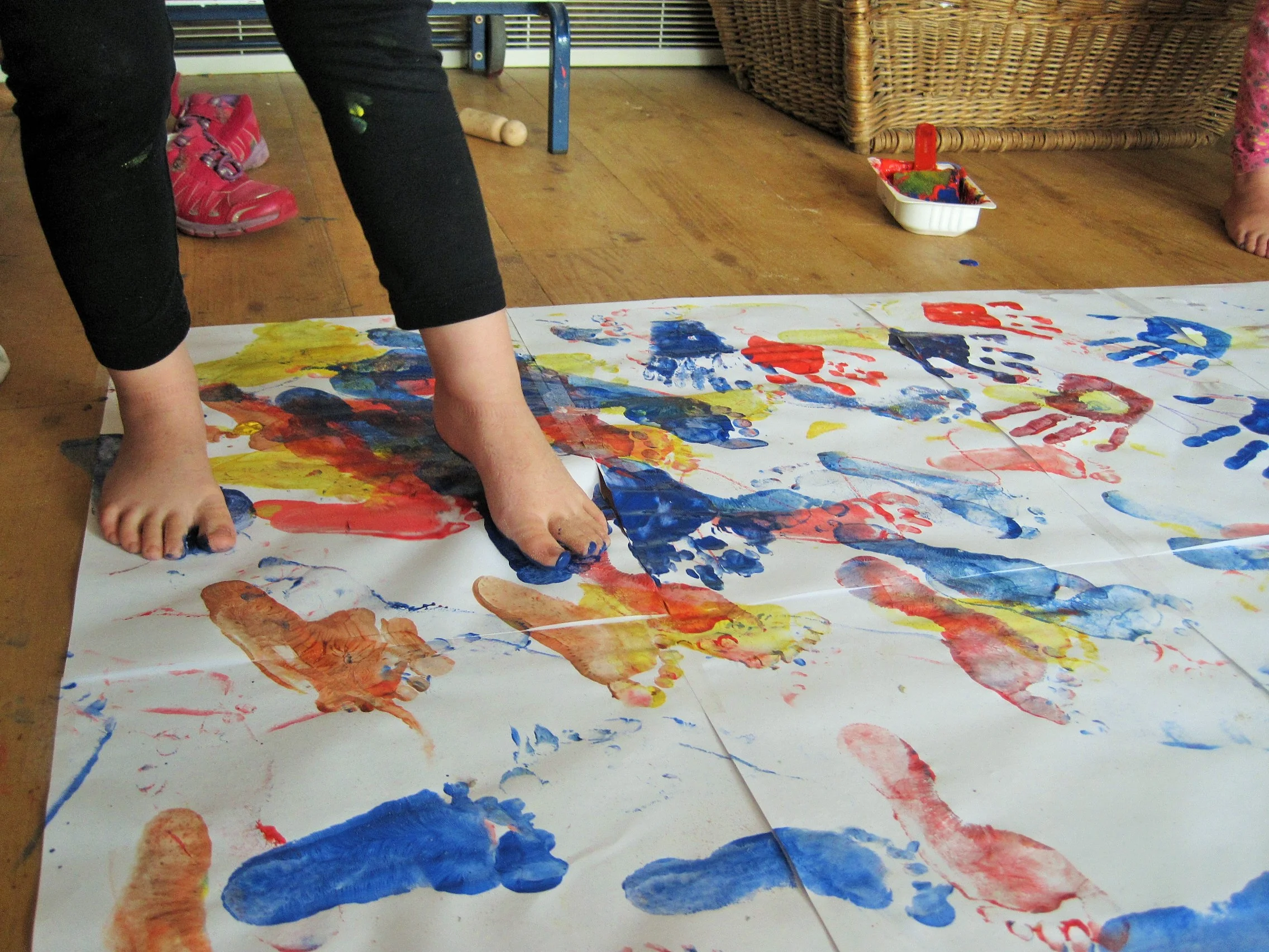 Hand Feet Painting Welton Free Rangers Forest School Nursery