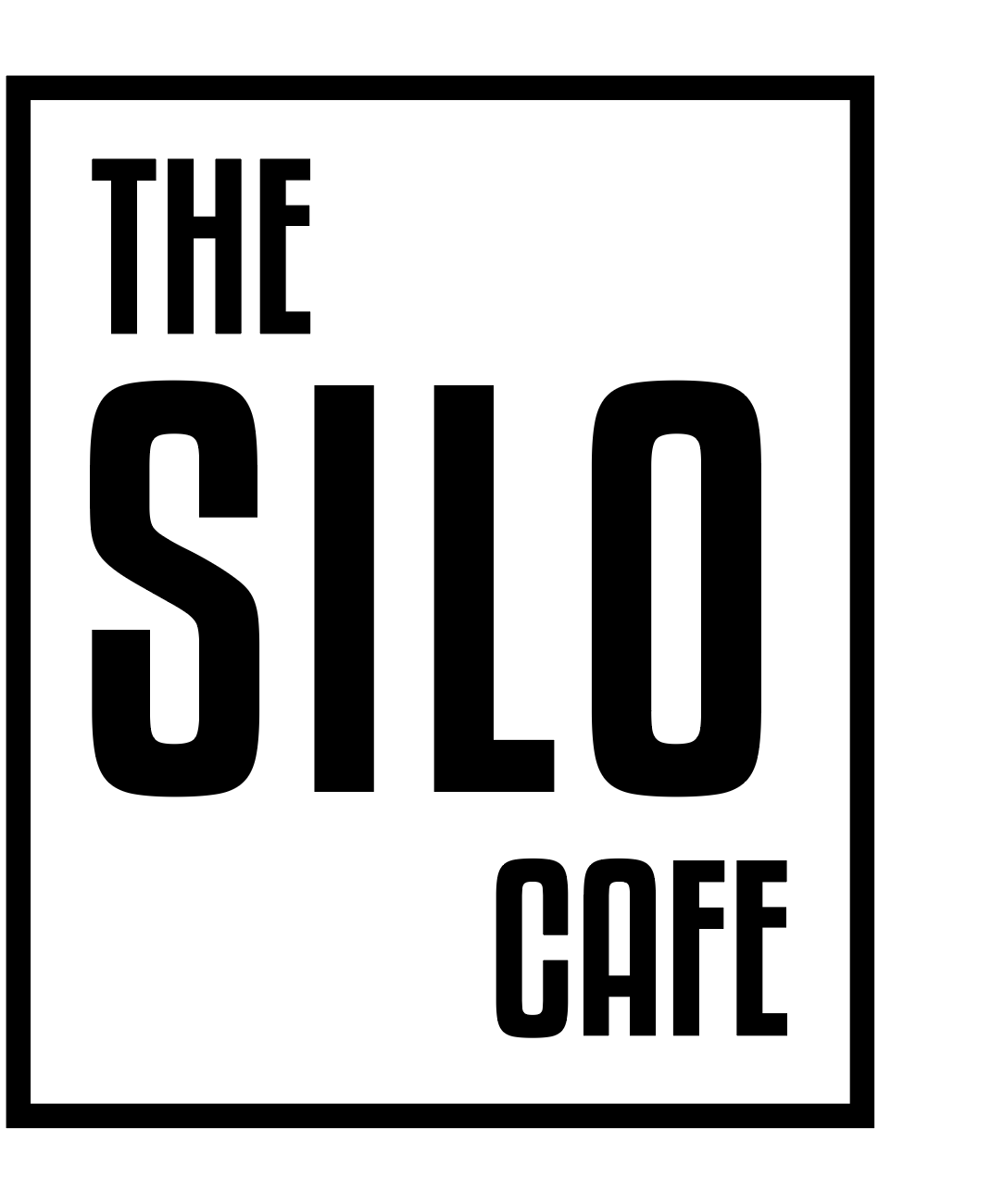 Sign reading "The Solo Cafe" in bold black letters with a black border.