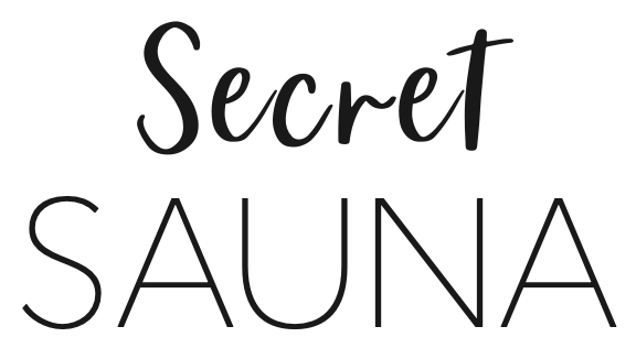 Text graphic with the words "Secret SAUNA" in black on a white background.