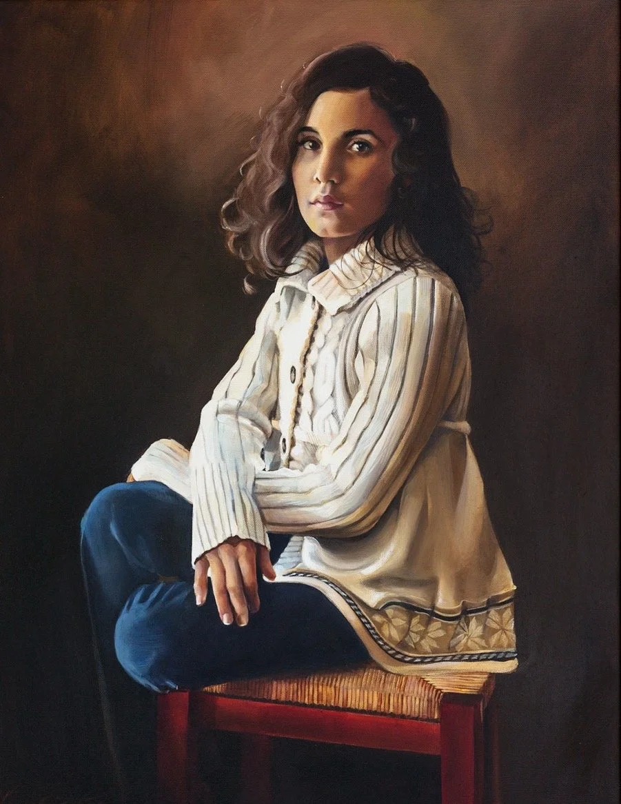 Portrait in oil by Jane Lucchino