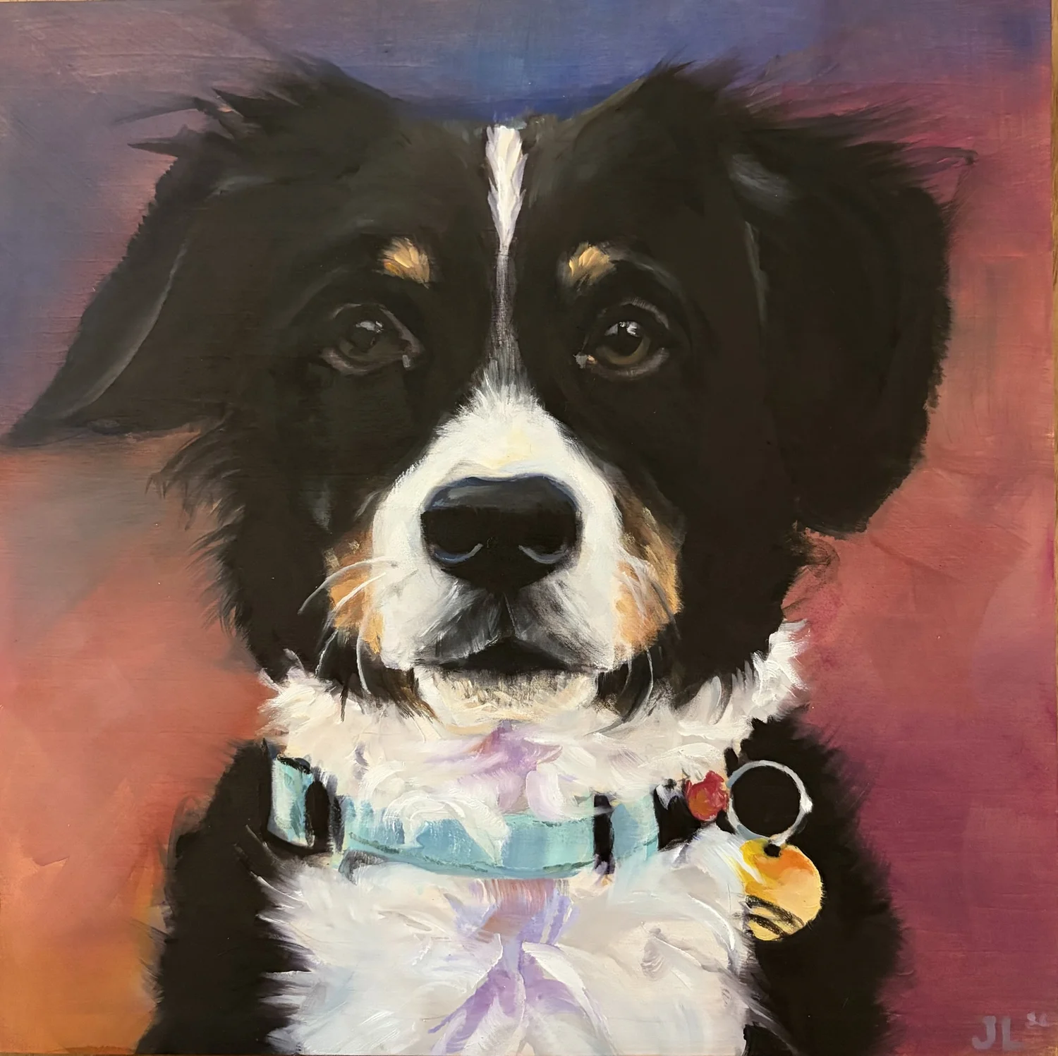 Pet painting in oil by Jane Lucchino