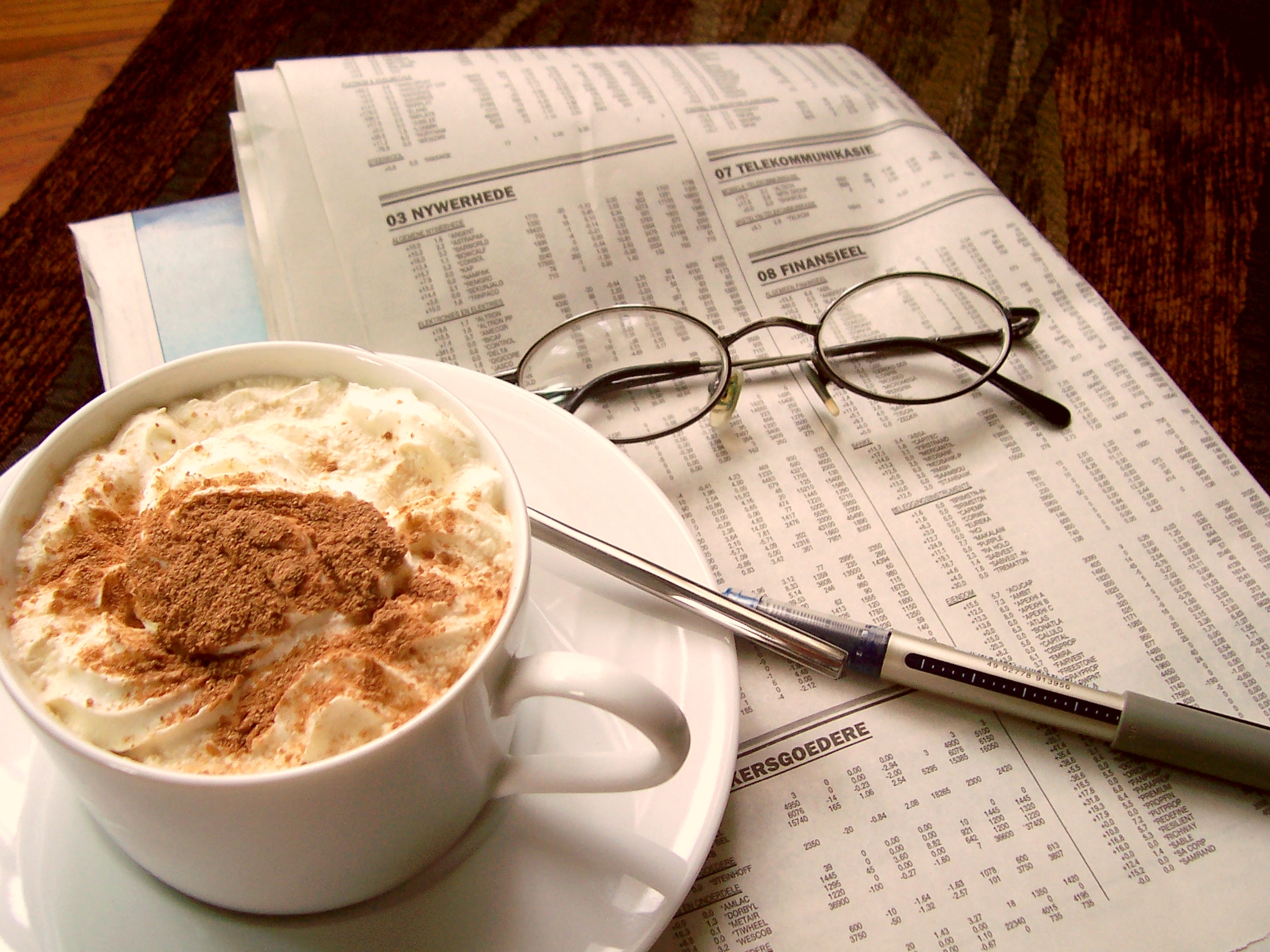 news and coffee