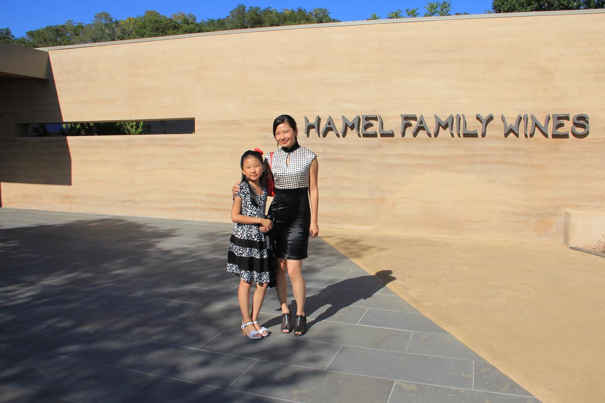 Dr. Rongrong Hu at the Hamel Family Winery before her presentation on the history and future of rammed earth in China.