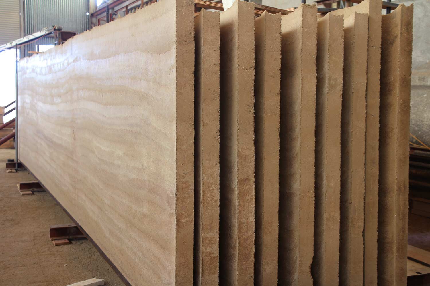 Earth Works - Manufacturing Rammed Panels