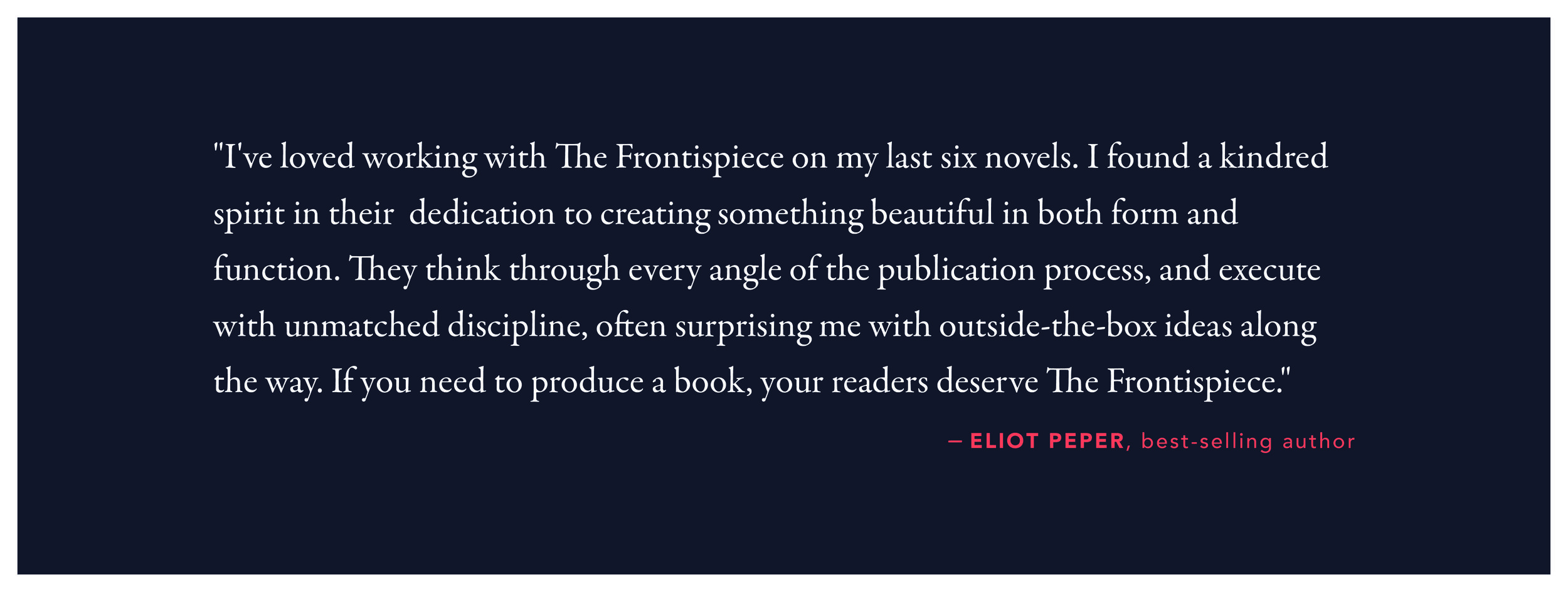 Book Design Testimonial