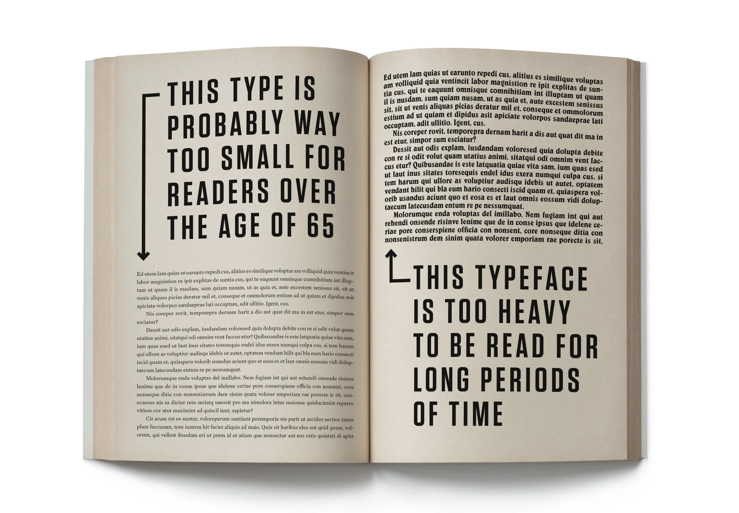Typeface choices for your book's interior is a practice probably best left to the professionals.