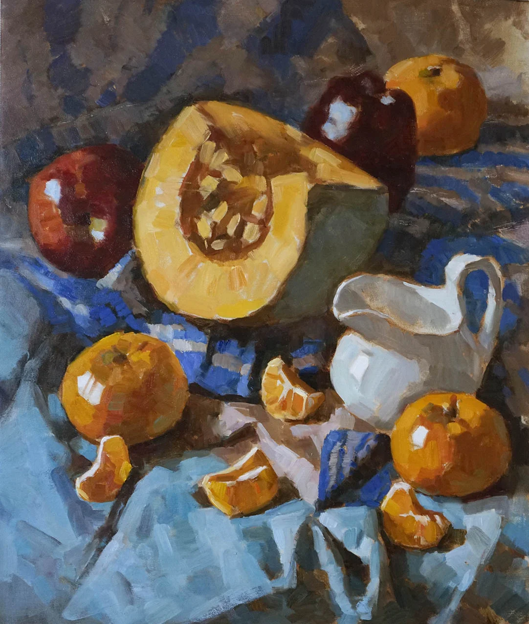 Pumpkin and Fruits. Oil on Canvas 50 x 60 cm 2017