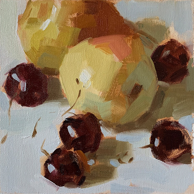 Cherry and two Pears. 2019