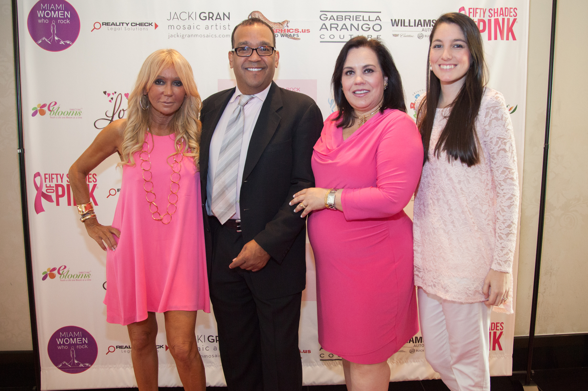 Award Recipients Irene Korge and Emily Marquez with Danny Jimenez