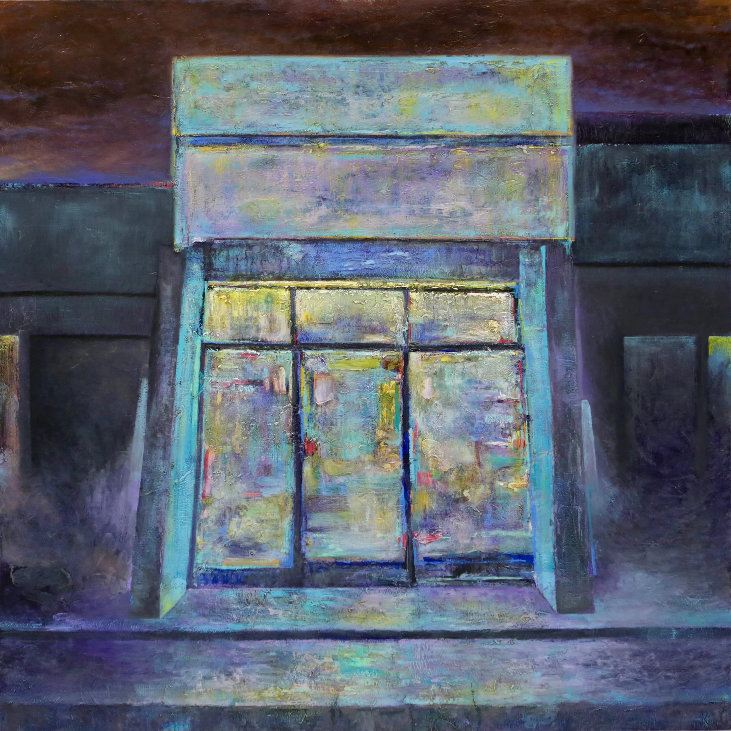 Souq Waqif Saloon, oil on panel, 200 x 200 cm