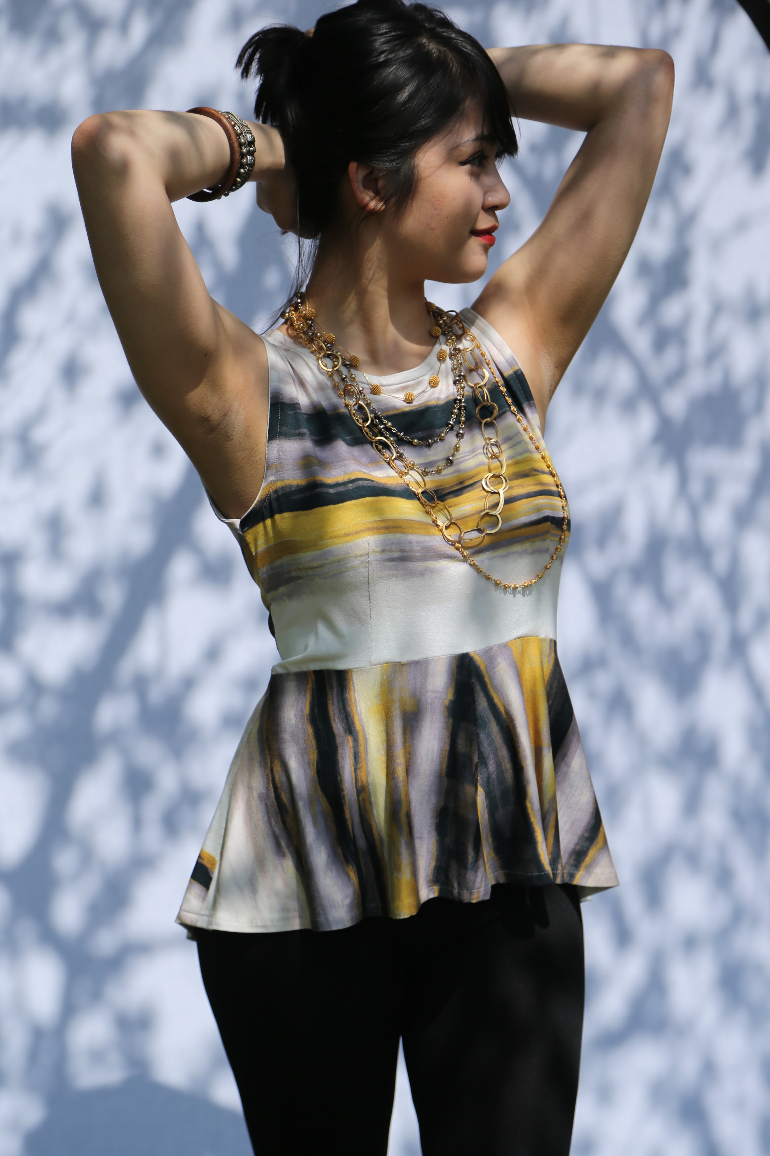  Another French knit, shibori-dyed. 