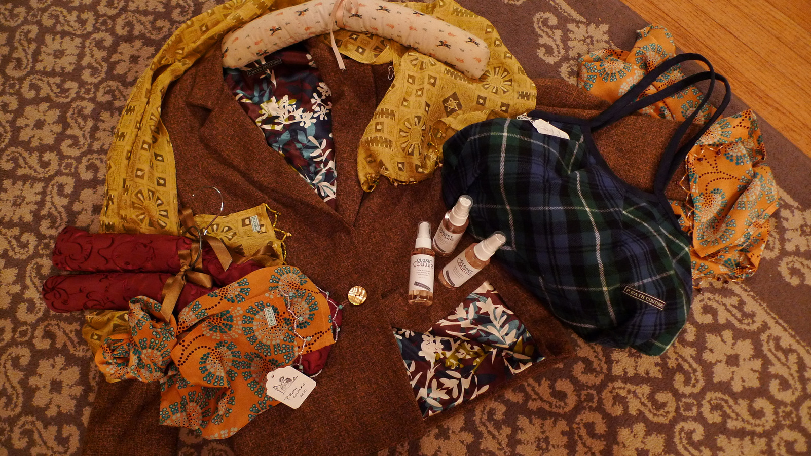  Our students have made, for example, beaded scarves, padded coat hangers, totes, and clothing. 