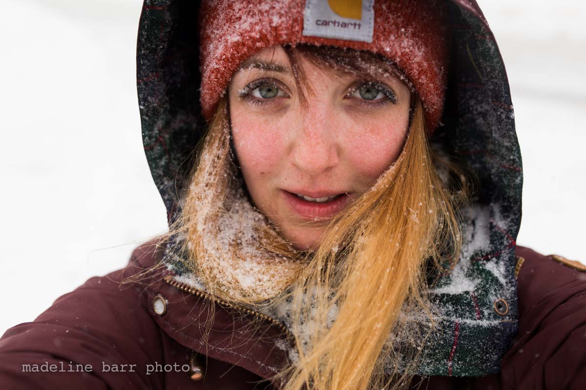 snow flakes on my nose and eye lashessss
