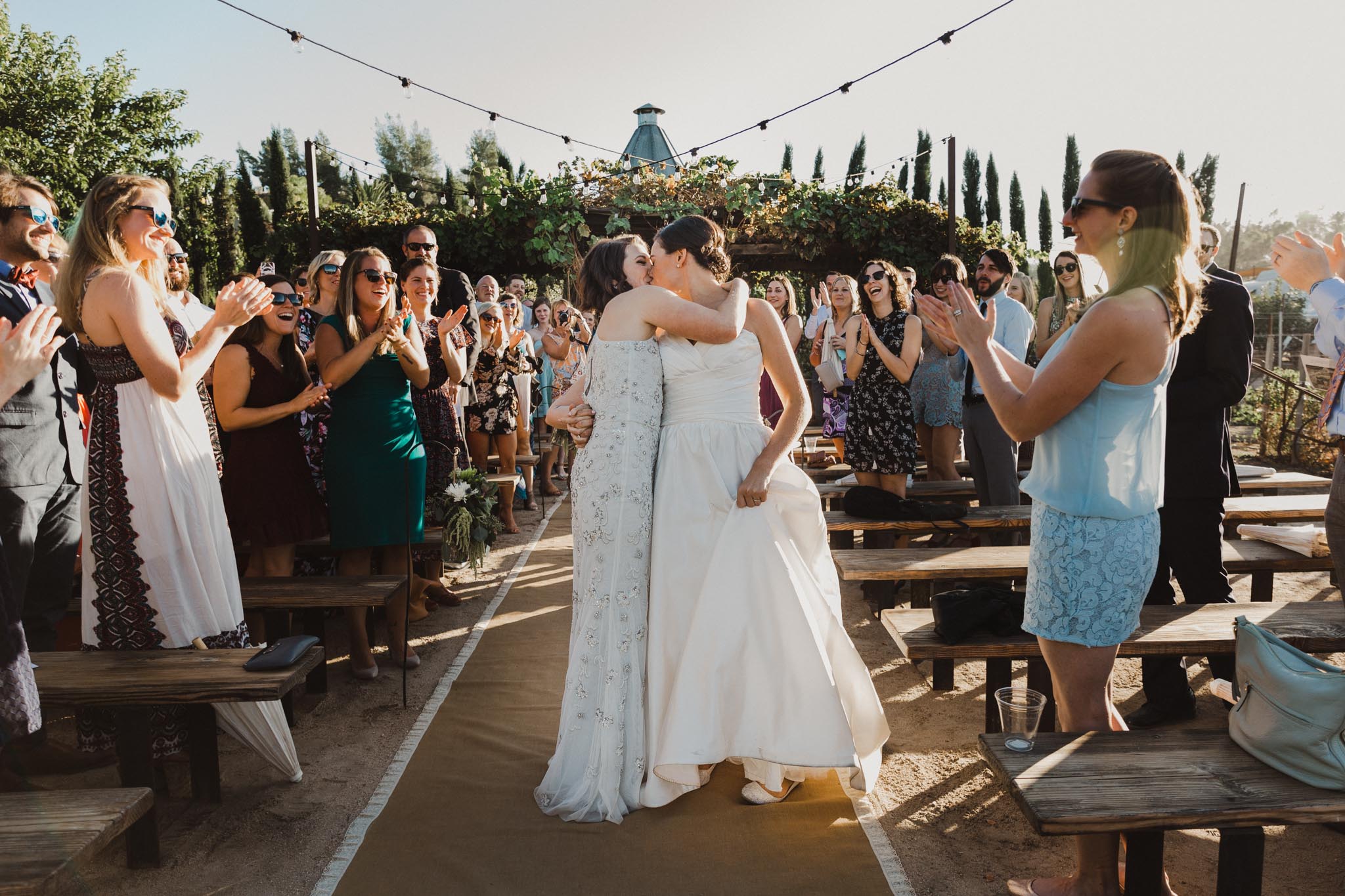 Lesbian Peltzer Winery Wedding. Temecula, CA