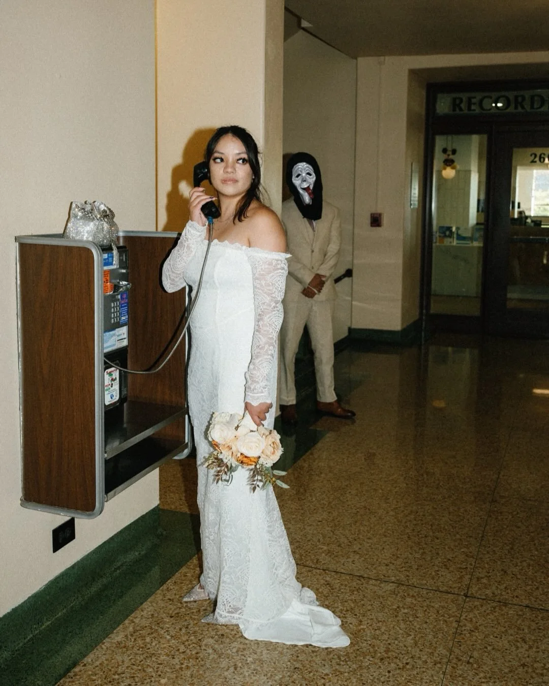 What&rsquo;s your favorite scary movie 😈

If you&rsquo;re gunna elope on Halloween, you better come correct. This was such a fun day at @sandiegoarcc . All the employees were dressed up and they even had special, spooky vows!! They generally don&rsq