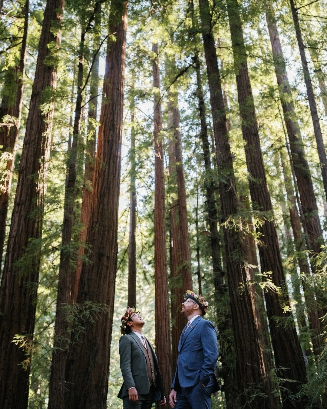 Getting married in a ring of redwoods called The Fairy Circle?!? Wearing a Frodo inspired suit and flower crowns?!?!? 
Talk about a freaking dream day 😍😍😍

Shot on film &amp; digital 

#bigsurweddingphotographer #redwoodswedding #bigsurwedding