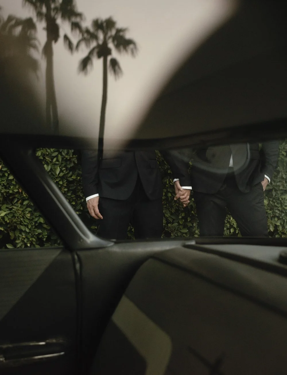 gay palm springs wedding with two grooms shot by destination wedding photographer Madeline Barr