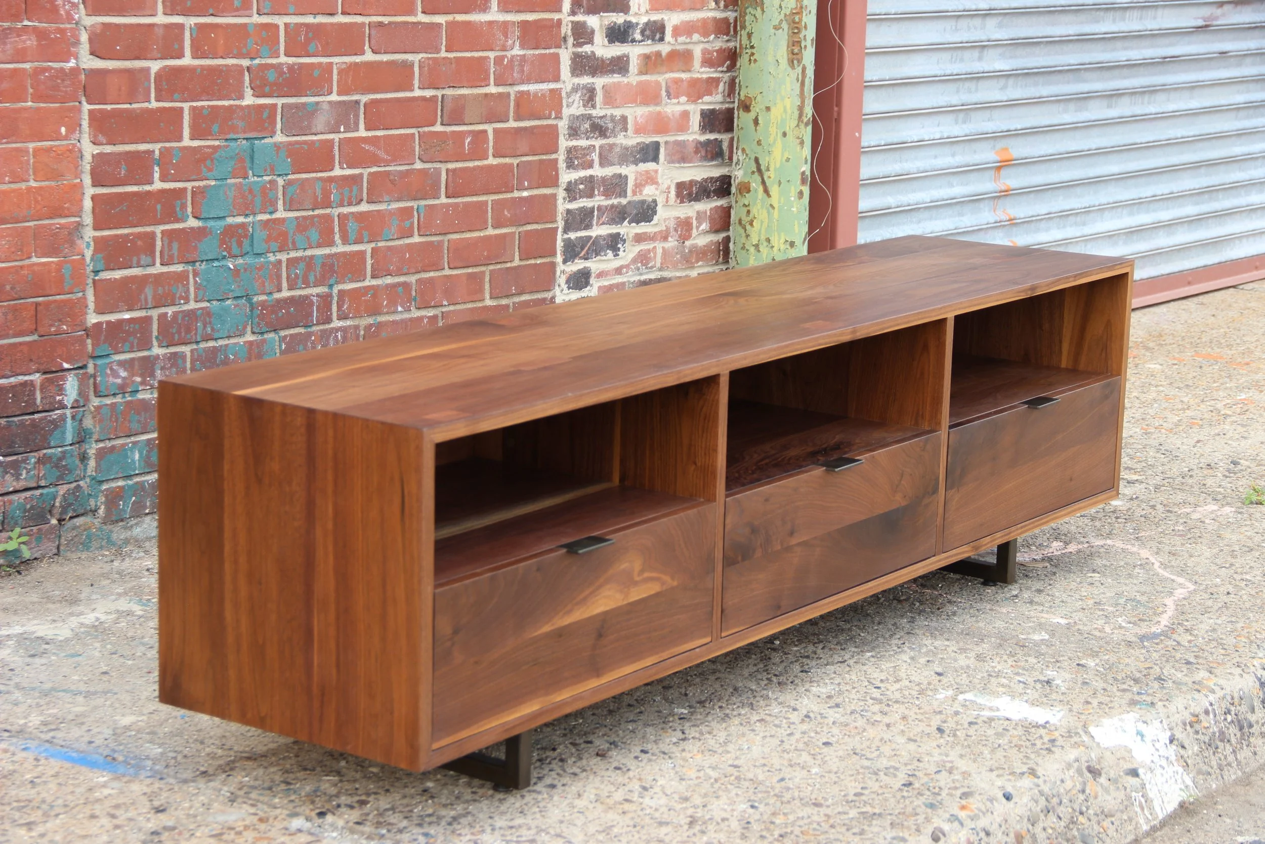  Walnut media console 
