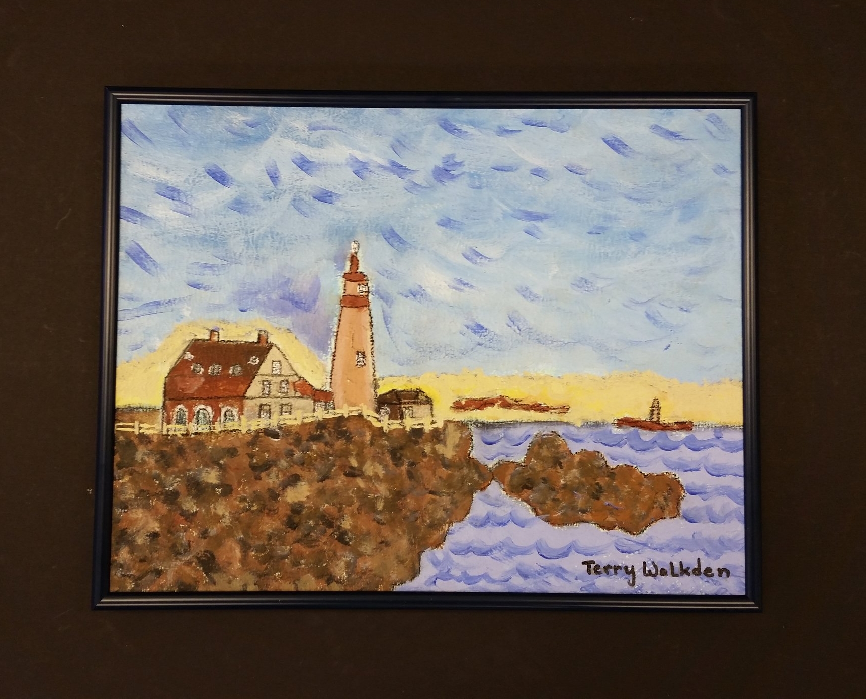 Portland Lighthouse acrylic painting