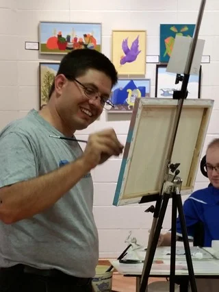 Tony at the easel