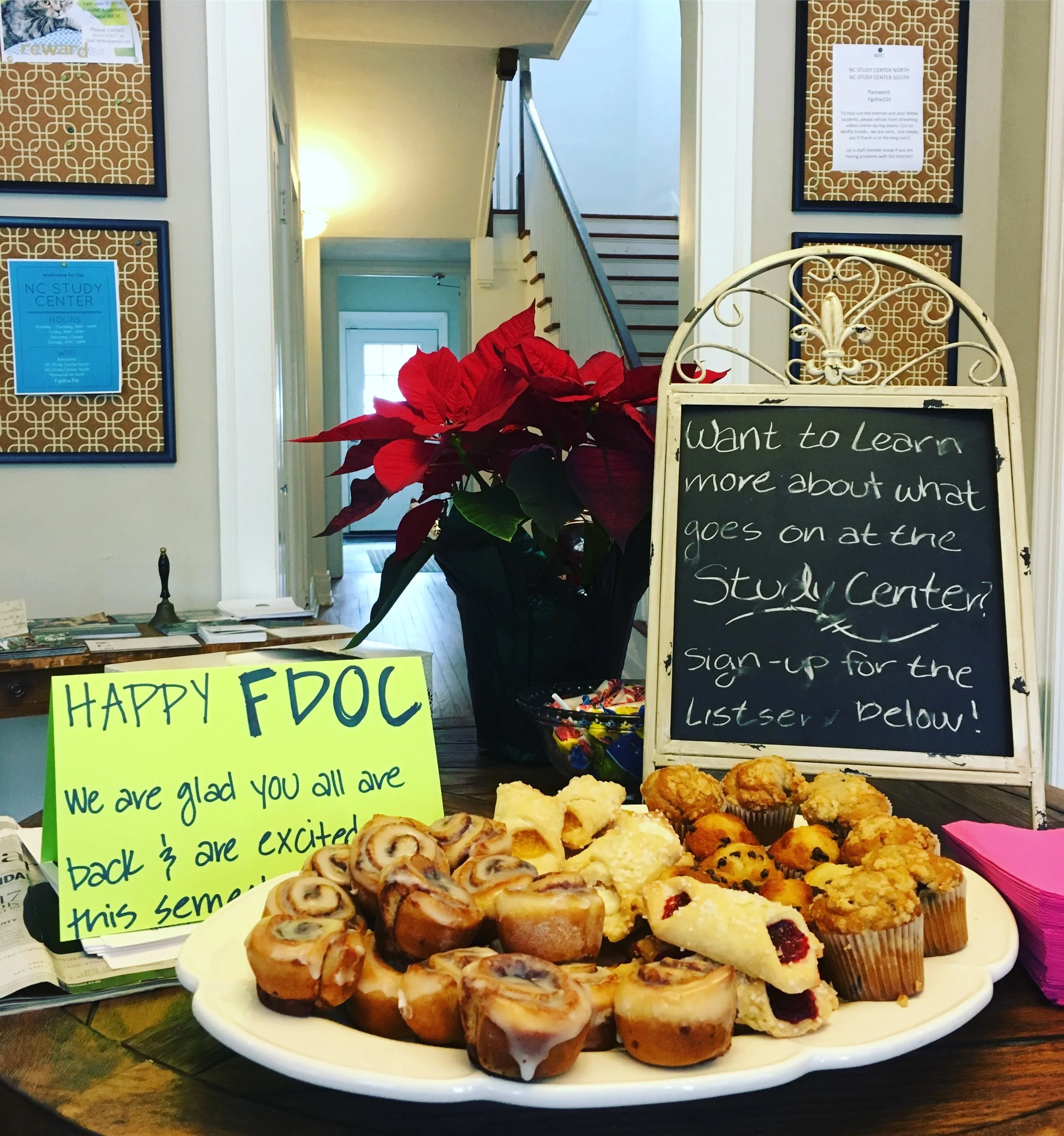 Snacks are commonplace...college students sure do love (free) food!