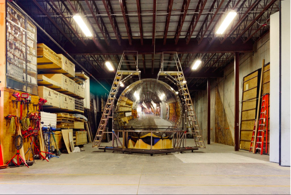 The test bomb in the Santa Fe production will not be an exact replica of the original, but a reflective sphere, representative of all nuclear weapons.CreditChristopher Thompson for The New York Times