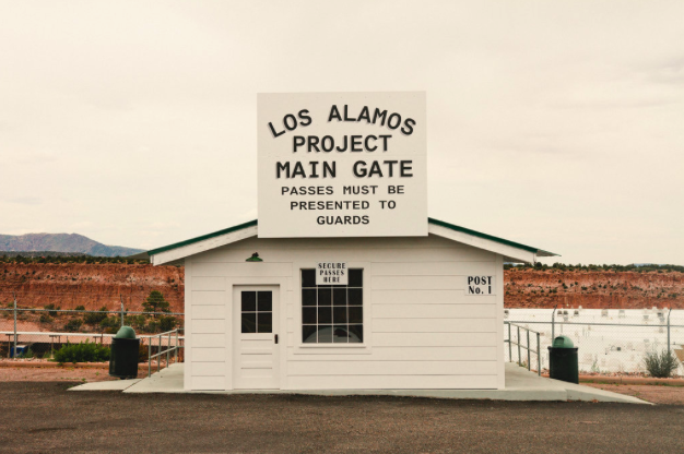 The town of Los Alamos recreated the laboratory’s original main gate in 2016. Christopher Thompson for The New York Times