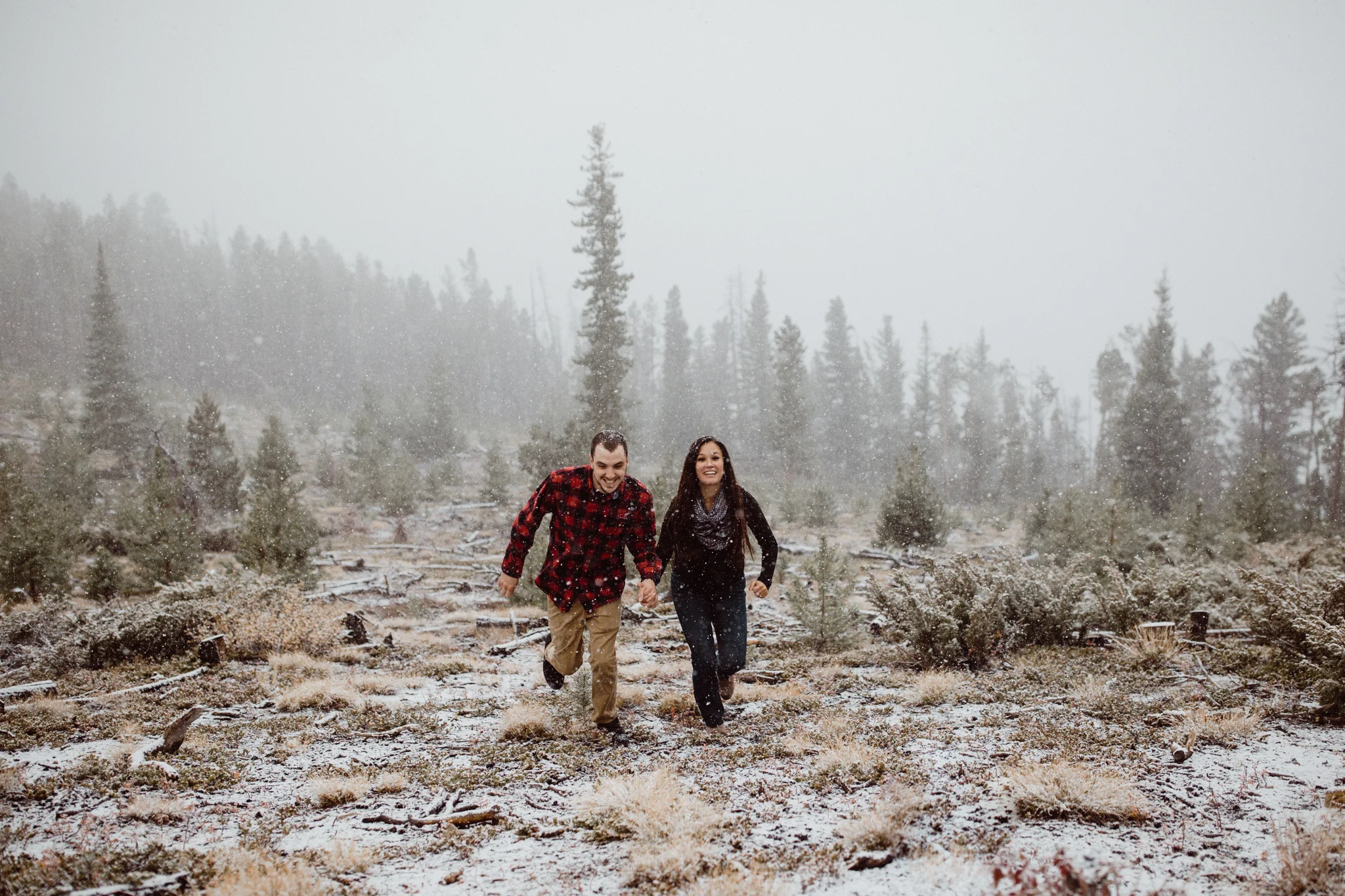 Colorado Snow Winter Rocky Mountain Engagement Session