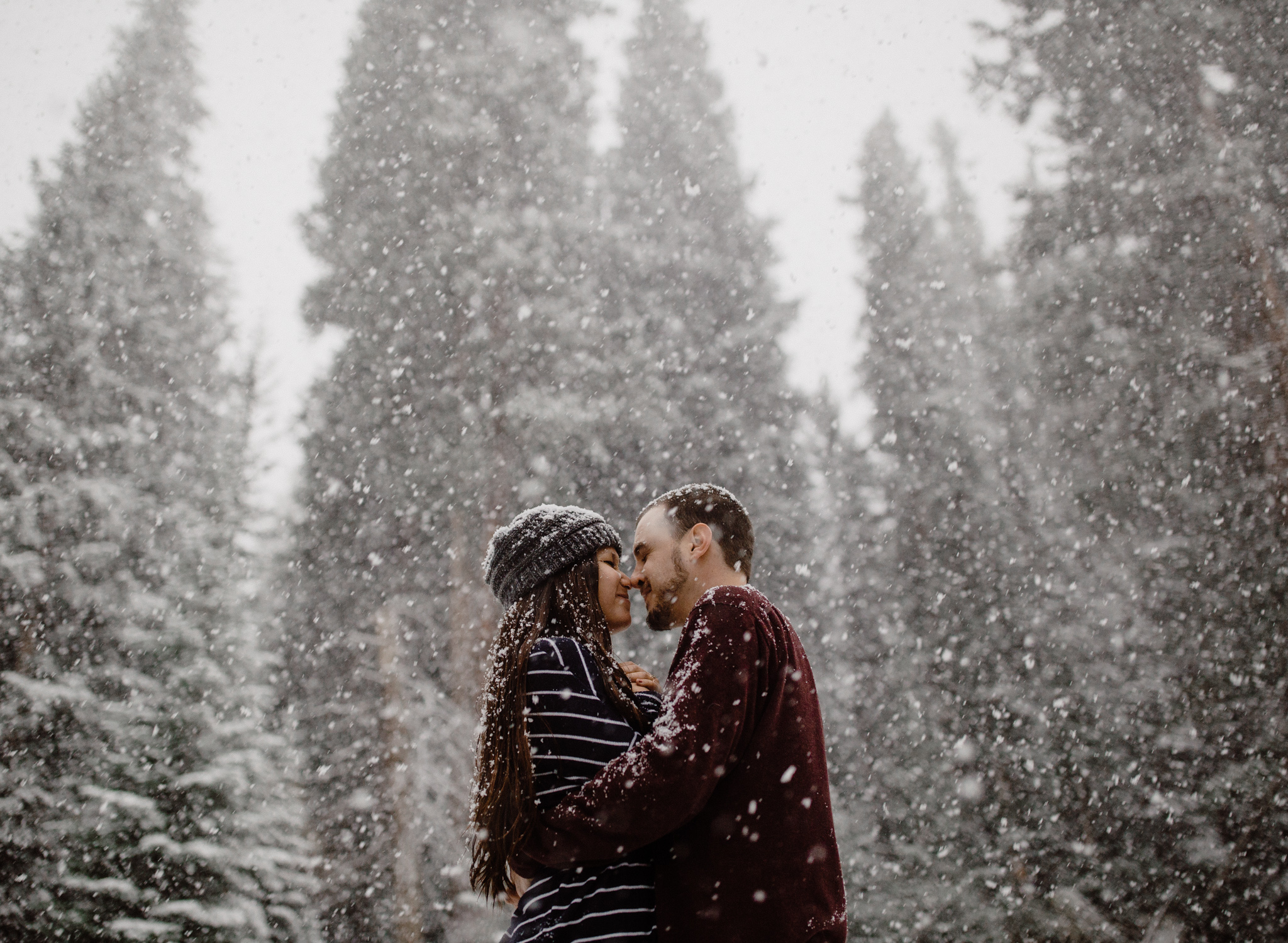 Colorado Snow Winter Rocky Mountain Engagement Session