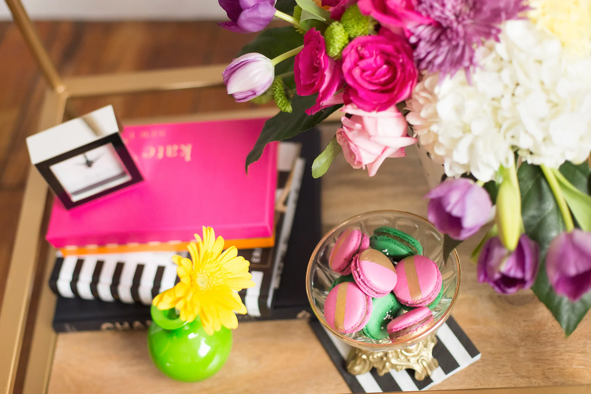 August In Bloom - Kate Spade inspired black, white, with a pop of hot pink party